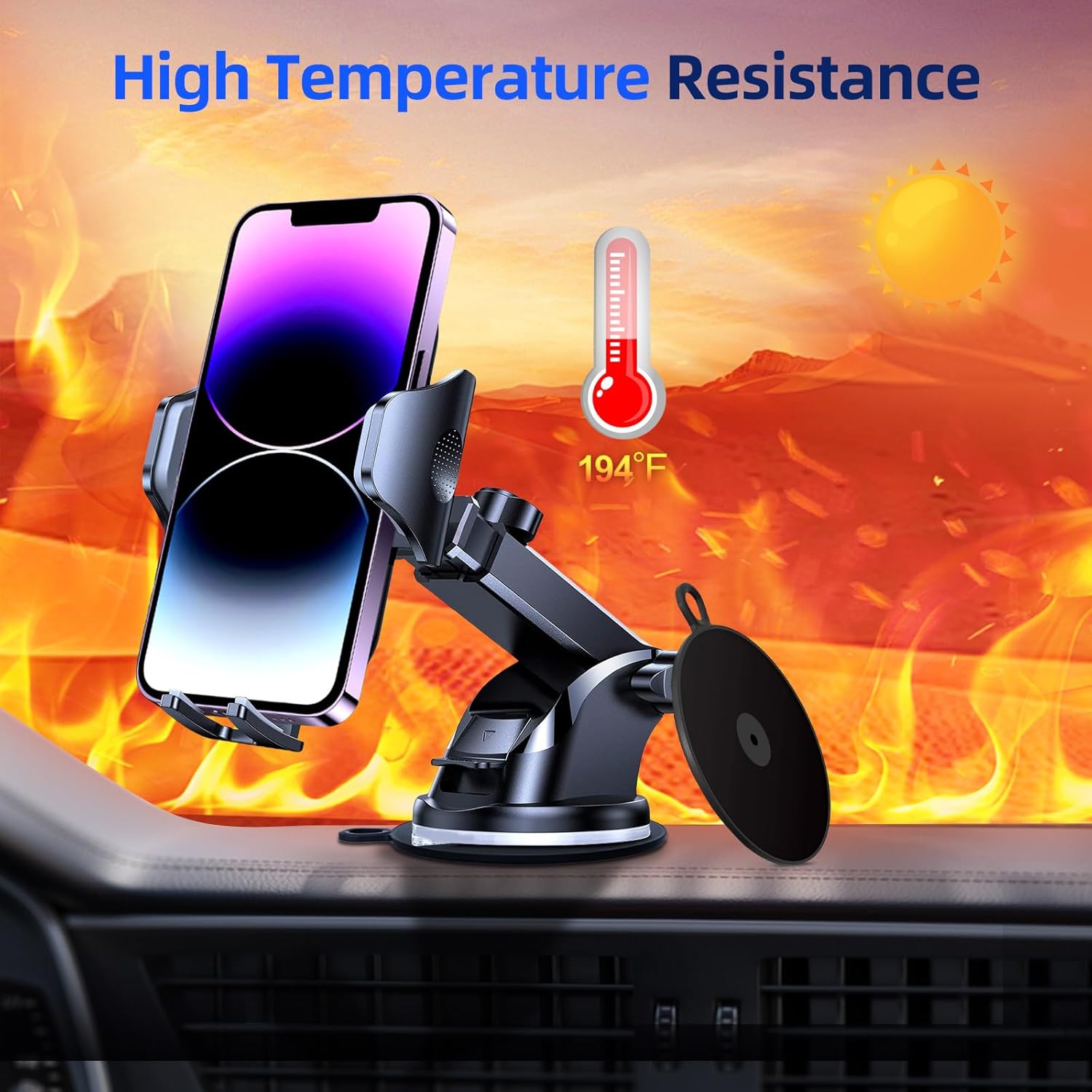 Dashboard Pad Mounting Disk for Suction Cup, Large Plastic 3M Extra Strong Adhesive Disc for Dash Windshield Holder, Camera GPS, Tablet, Car Phone