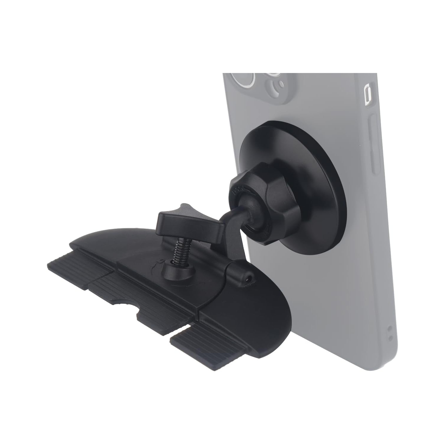 R Magnetic CD Slot Phone Holder for Car, with Magnetic Metal Adapter Compatible with Magsafe iPhones, Non-magsafe Phones