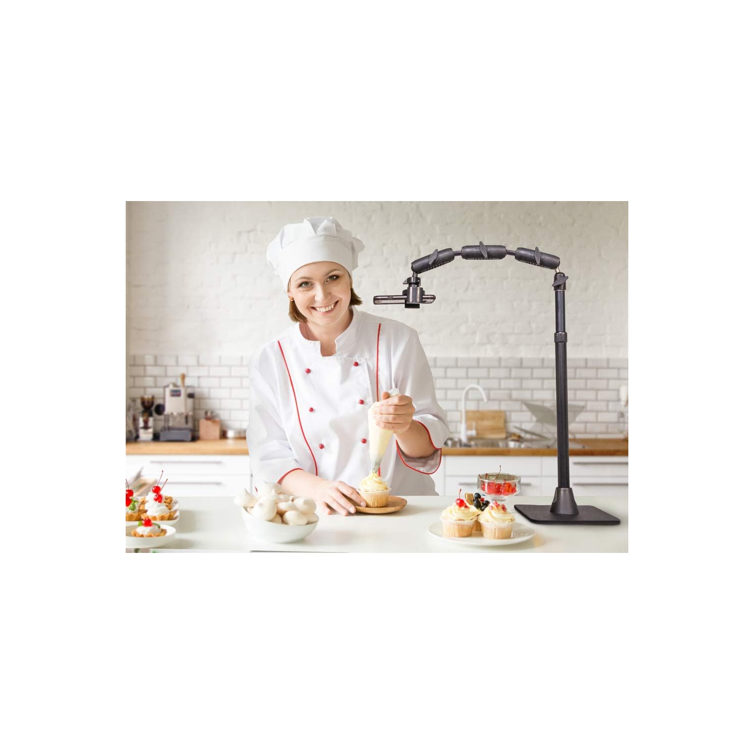 A Pro Phone or Camera Stand for Baking, Crafting, Nail Art, Ceramics, or Makeup Videos Retail Black