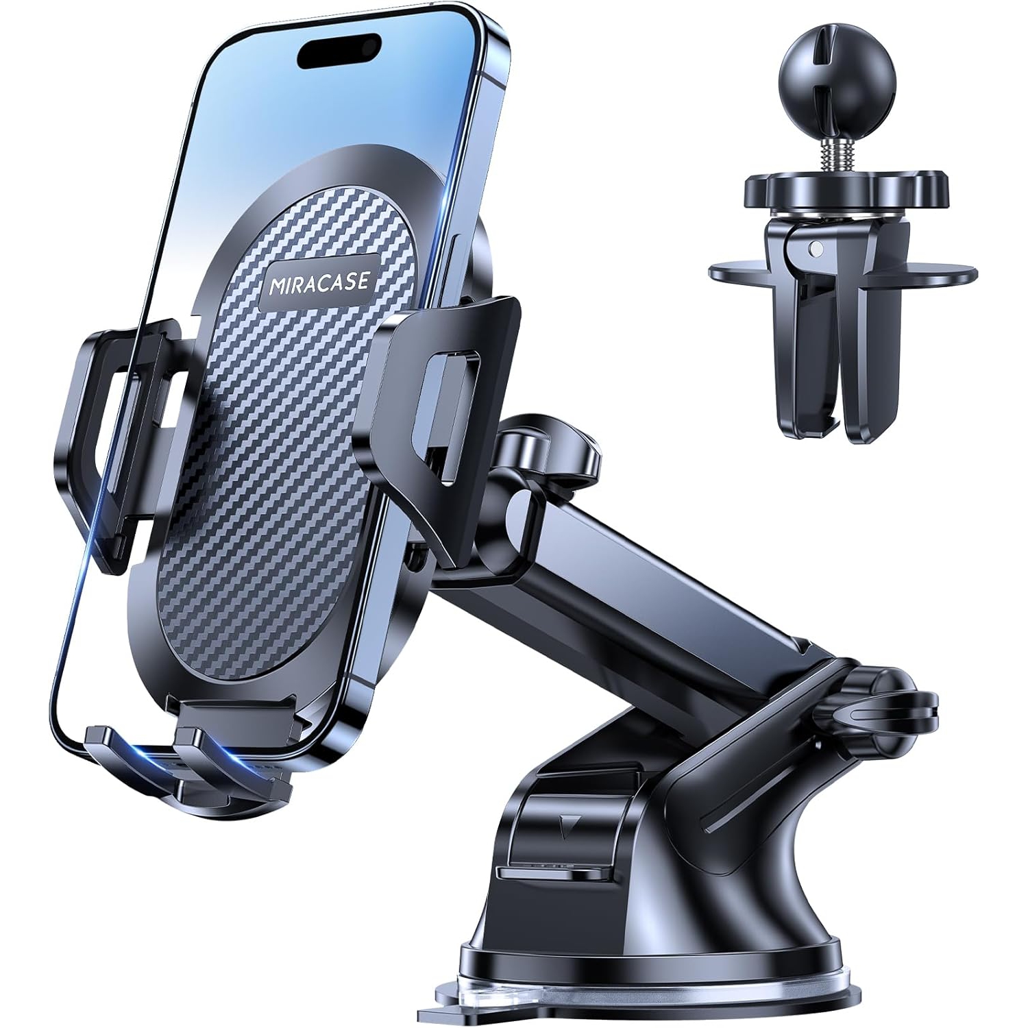 M Phone Holders for Your Car, Multifunctional Car Phone Holder with Suction Cup Base, Hands Free Universal Cell Phone Car Mount, Automobile Phone