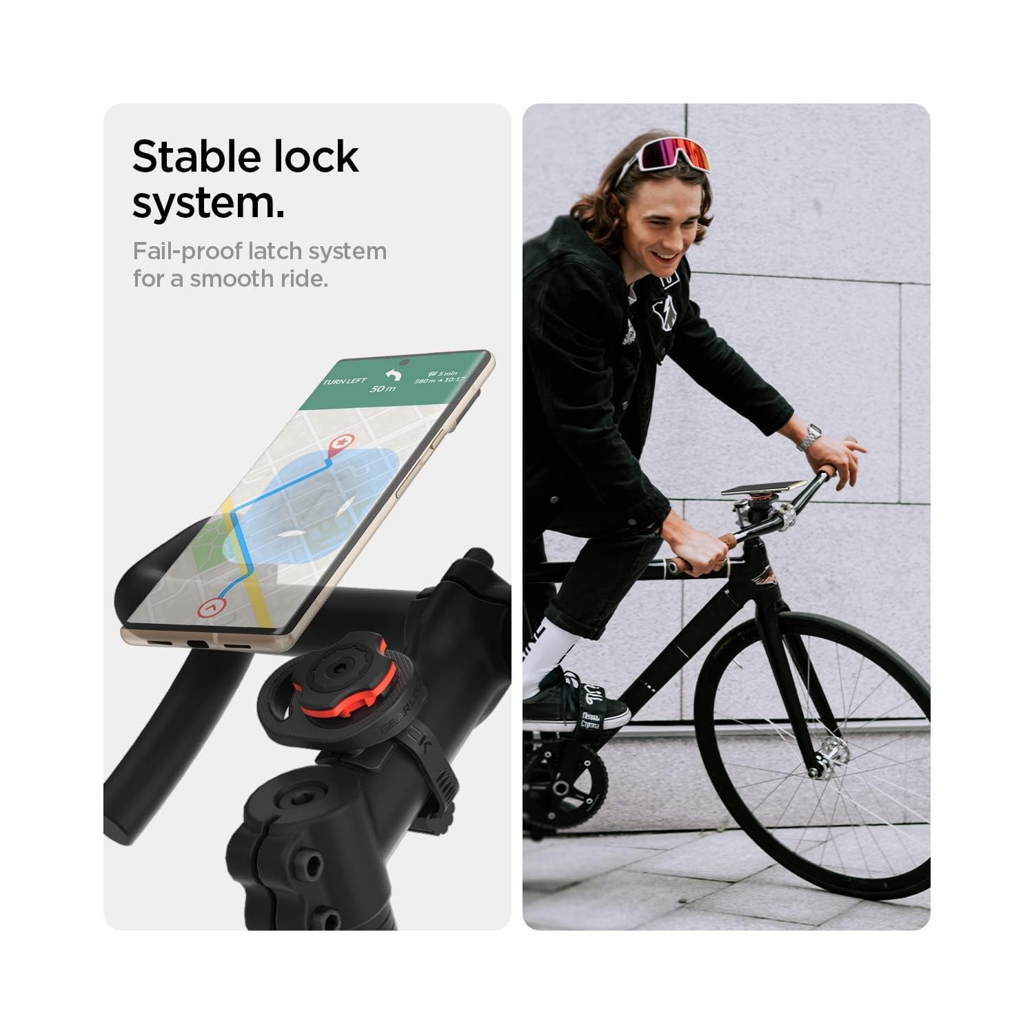 S Life Gearlock Stem Bike Mount with Aerodynamic Design and Simple, Secure Mount Solution with one-Handed use for The Best Cycling Performance and