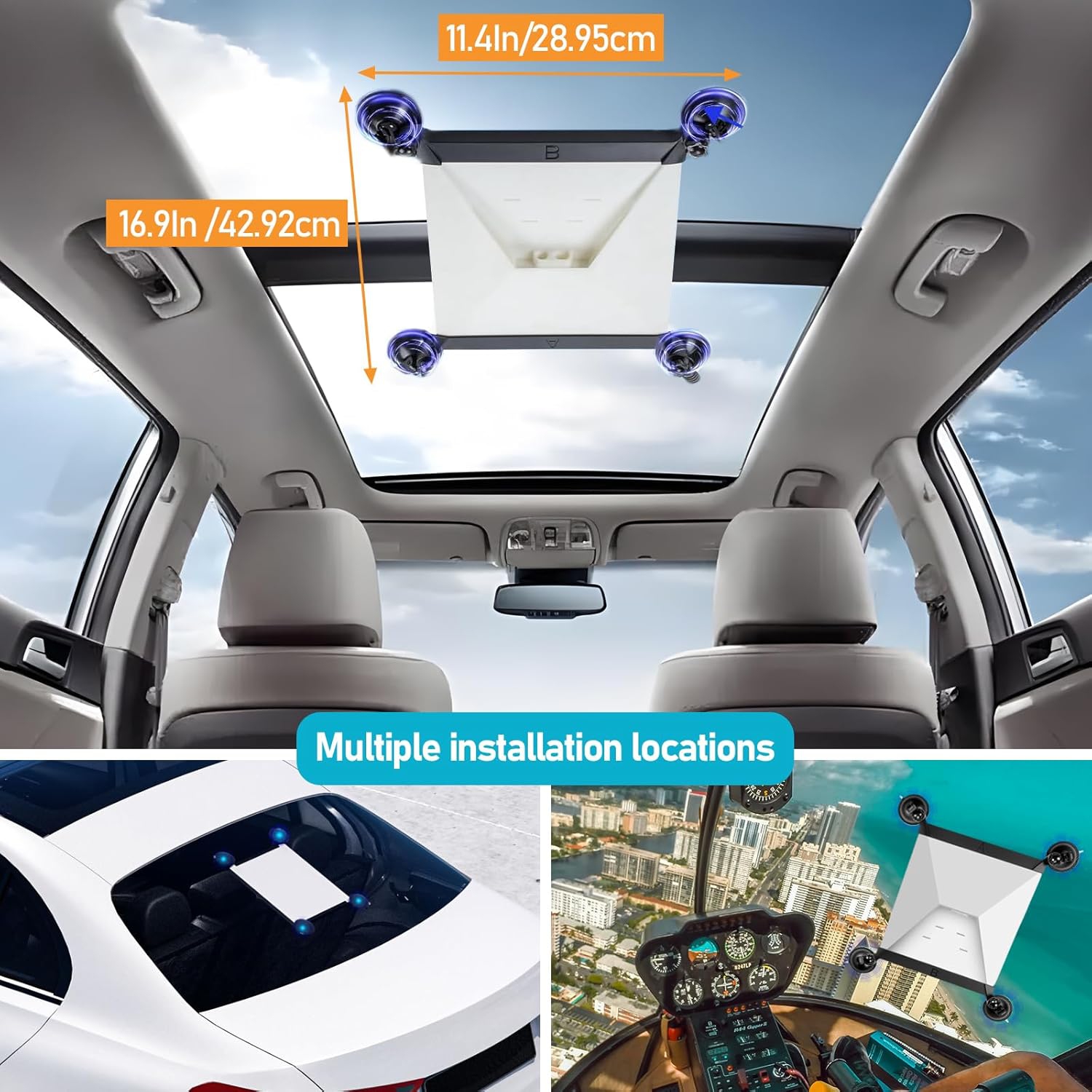 d Starlink Mini Mount - Suction Cup Car Mount for Star Link Mini Accessories Mounting Kit for Vehicle Windows and Sunroofs Starlink Mini Roof Holder