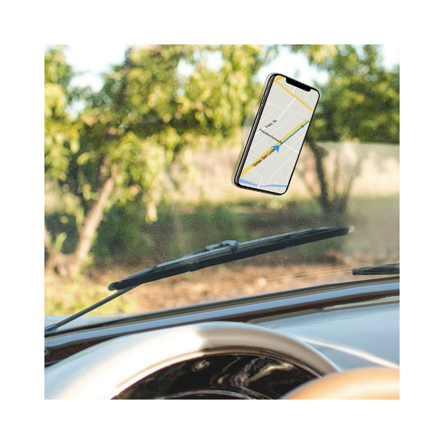 k Silicone Gel Dash Pad - Anti-Slip Car Dashboard Sticky Mat Phone Mount for Smartphone, GPS, Keys, Glasses - Clear