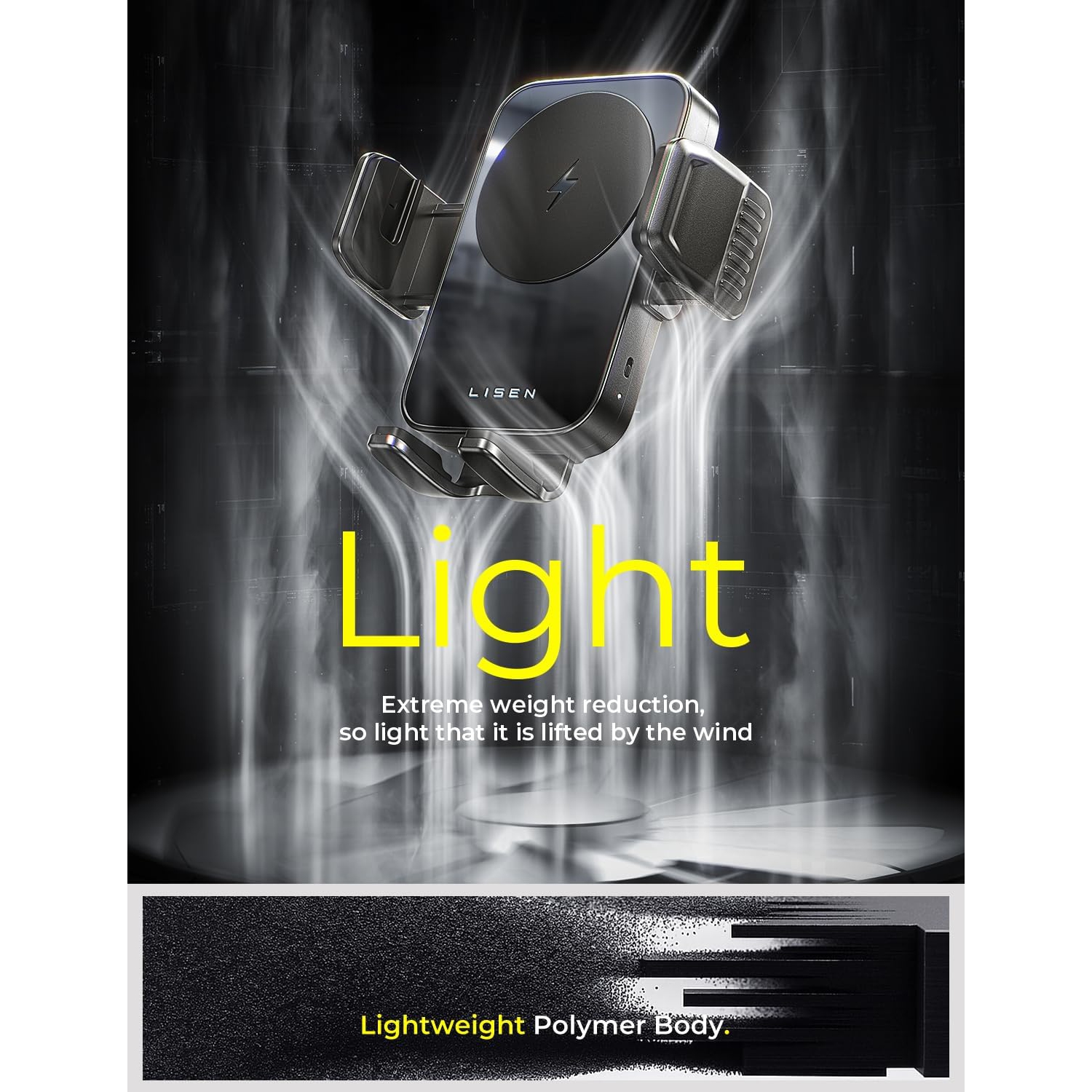 L Wireless Car Charger 15W Auto-Clamping Car Phone Holder Wireless Charger Air Vent Car Phone Mount for iPhone16/15/14/13/13 Pro/12 pro/12/11/X/8,