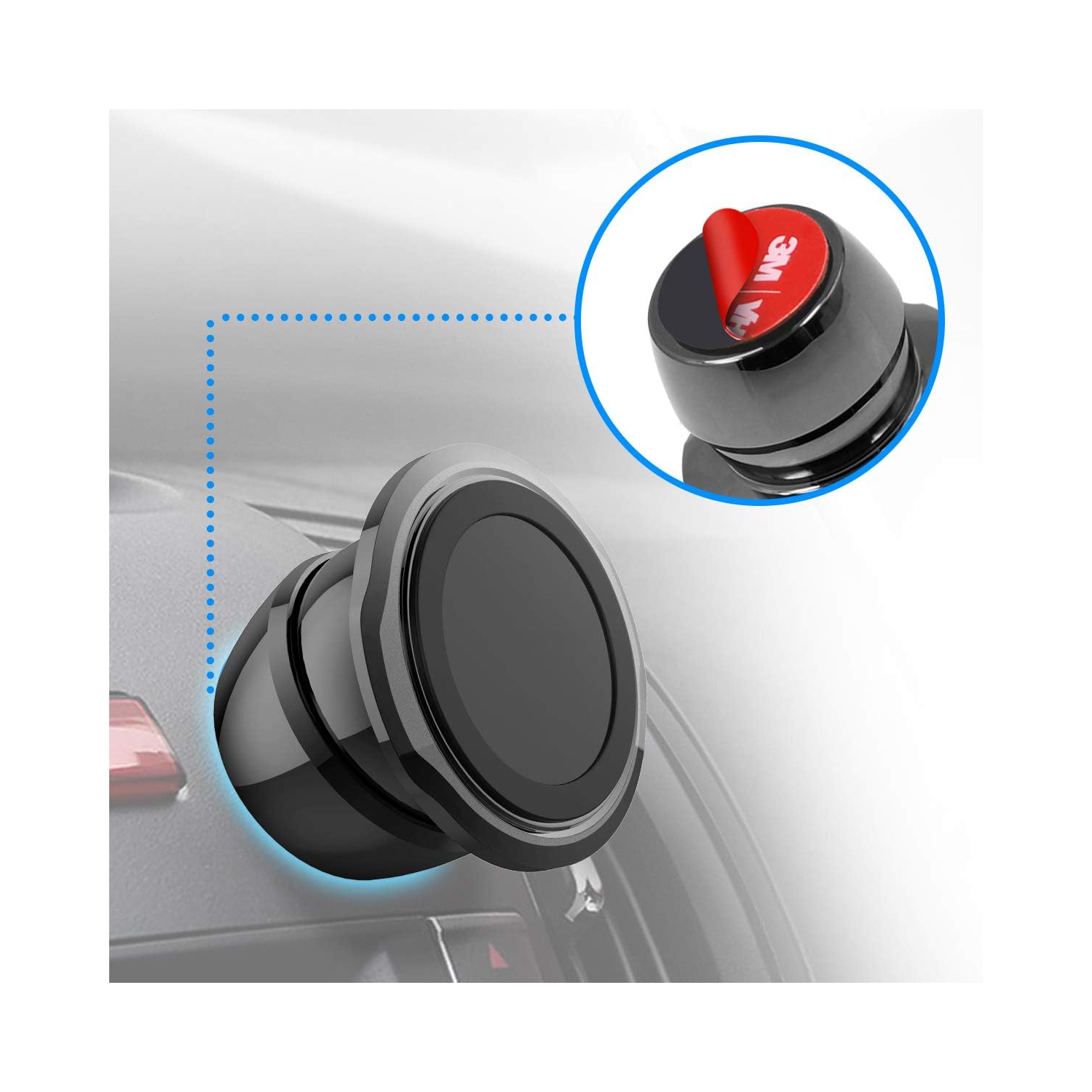 Sticky Adhesive Replacement for Magnetic Car Mount, P 8PCS Circular Heat Resistant 3M VHB Double Sided Strong Sticker Pads for Magnet Cell Phone