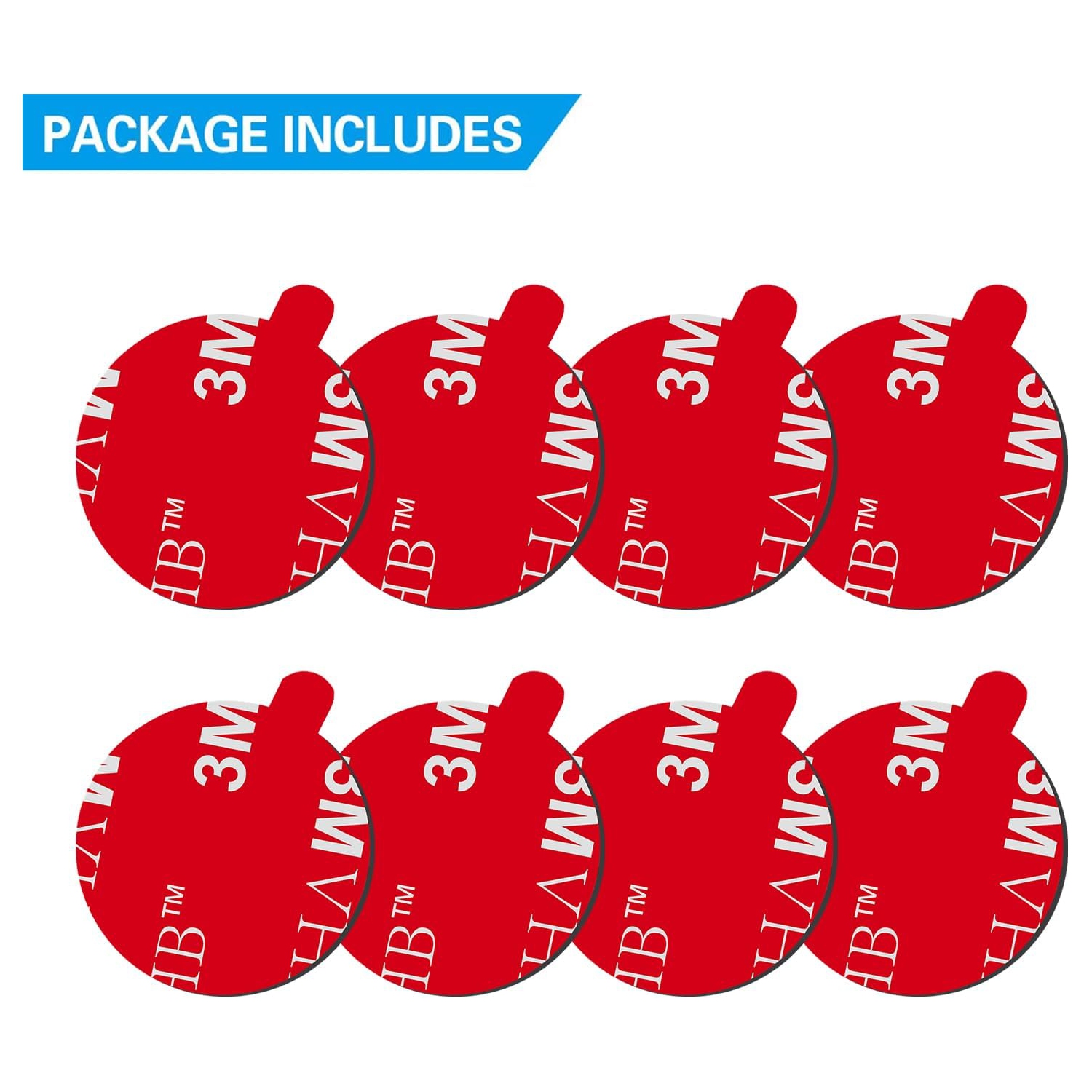 Sticky Adhesive Replacement for Magnetic Car Mount, P 8PCS Circular Heat Resistant 3M VHB Double Sided Strong Sticker Pads for Magnet Cell Phone