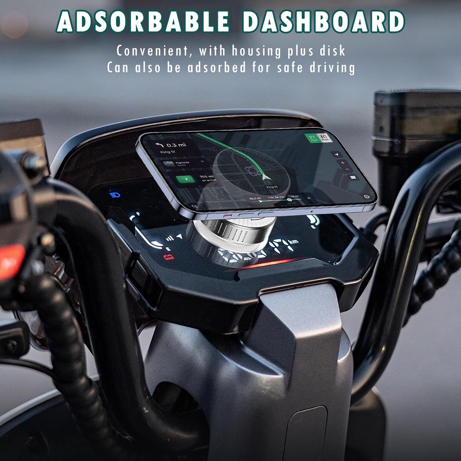 C 360° Adjustable Vacuum Magnetic Car Phone Holder for Magsafe, Auto Suction Cup Phone Mount for Windshield/Screen, Cell Phone Holders for Your Car