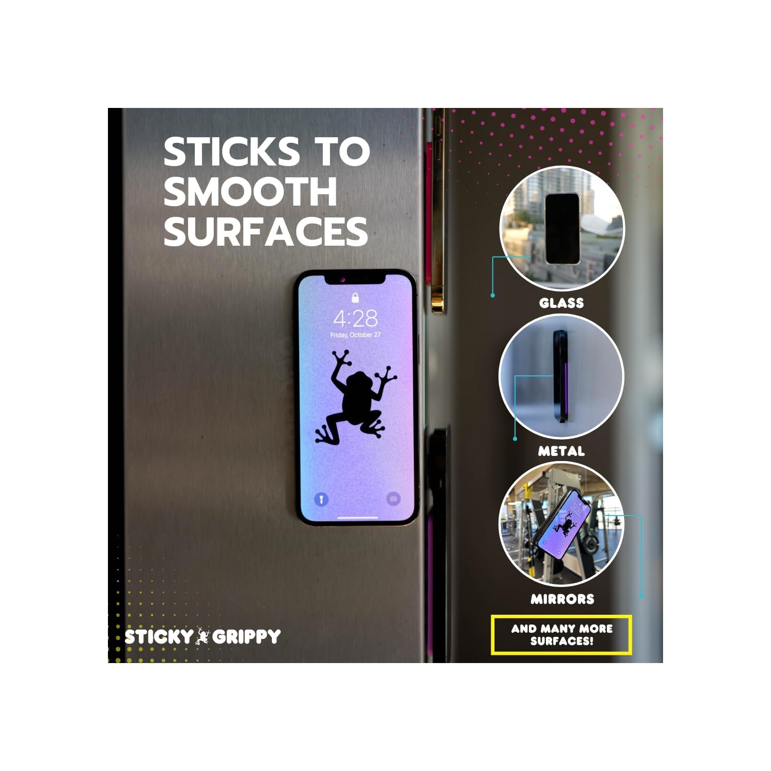 S Suction Phone Case Mount, Silicon Adhesive Phone Accessory for iPhone and Android, Hands-Free Fidget Toy Mirror Shower Phone Holder, Tiktok Videos