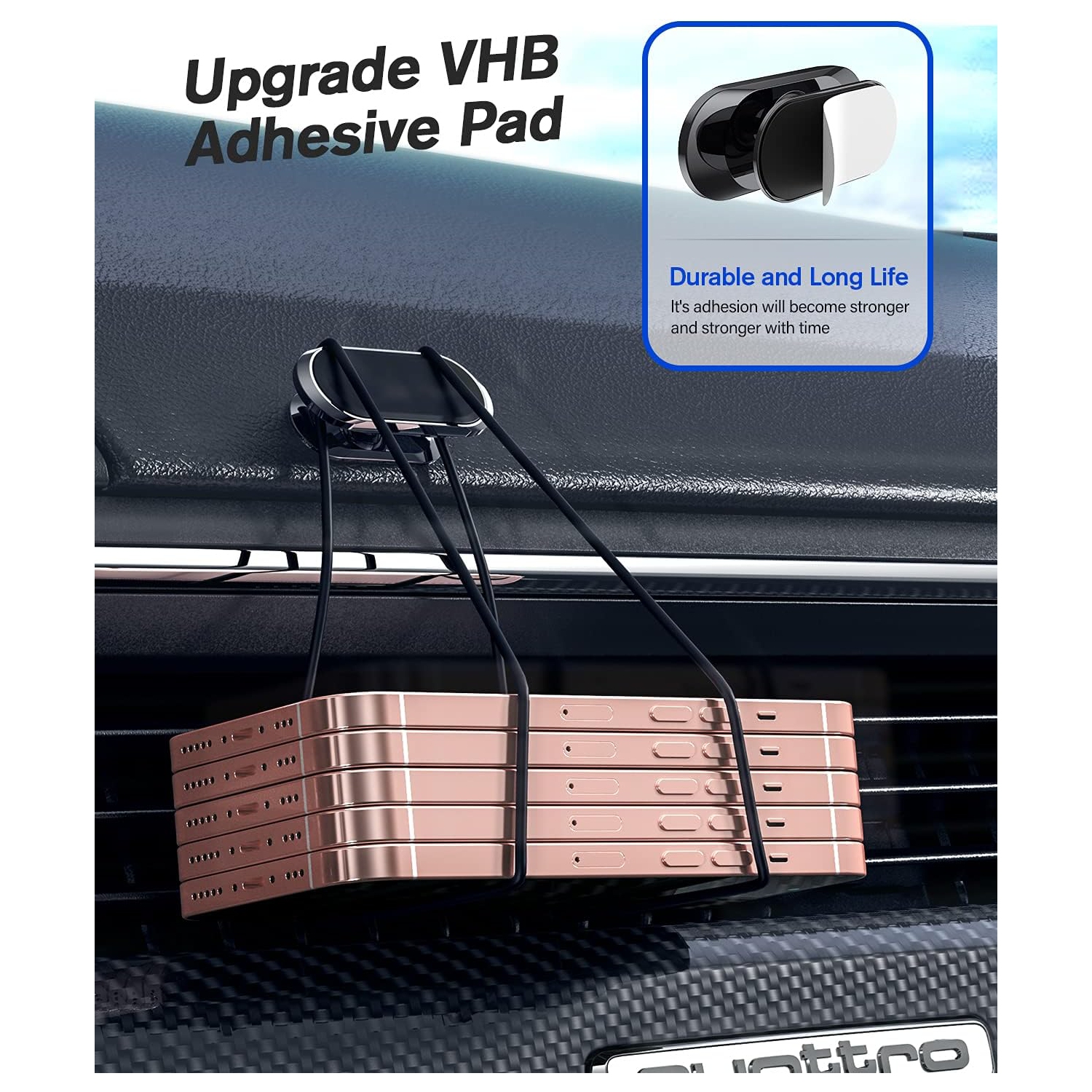 Magnetic Phone Holder Car[2 Pack] Car Phone Holder,Cell Phone Holder Car 360 Adjustable, Support Cellulaire Auto Dashboard car Mount Fits Samsung