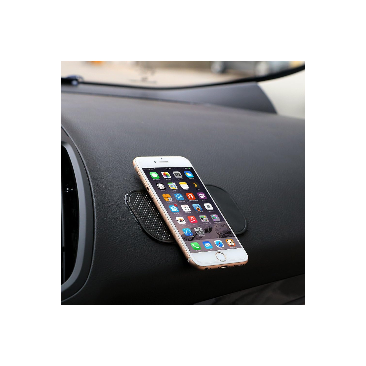 Car Dashboard Non Slip Mat, B 5-Pack Anti-Slide Sticky Extra-Thick Dash Pad for Radar Detector, Cell Phone, Keys, Glass, Mirrors, Metal, GPS, Coins