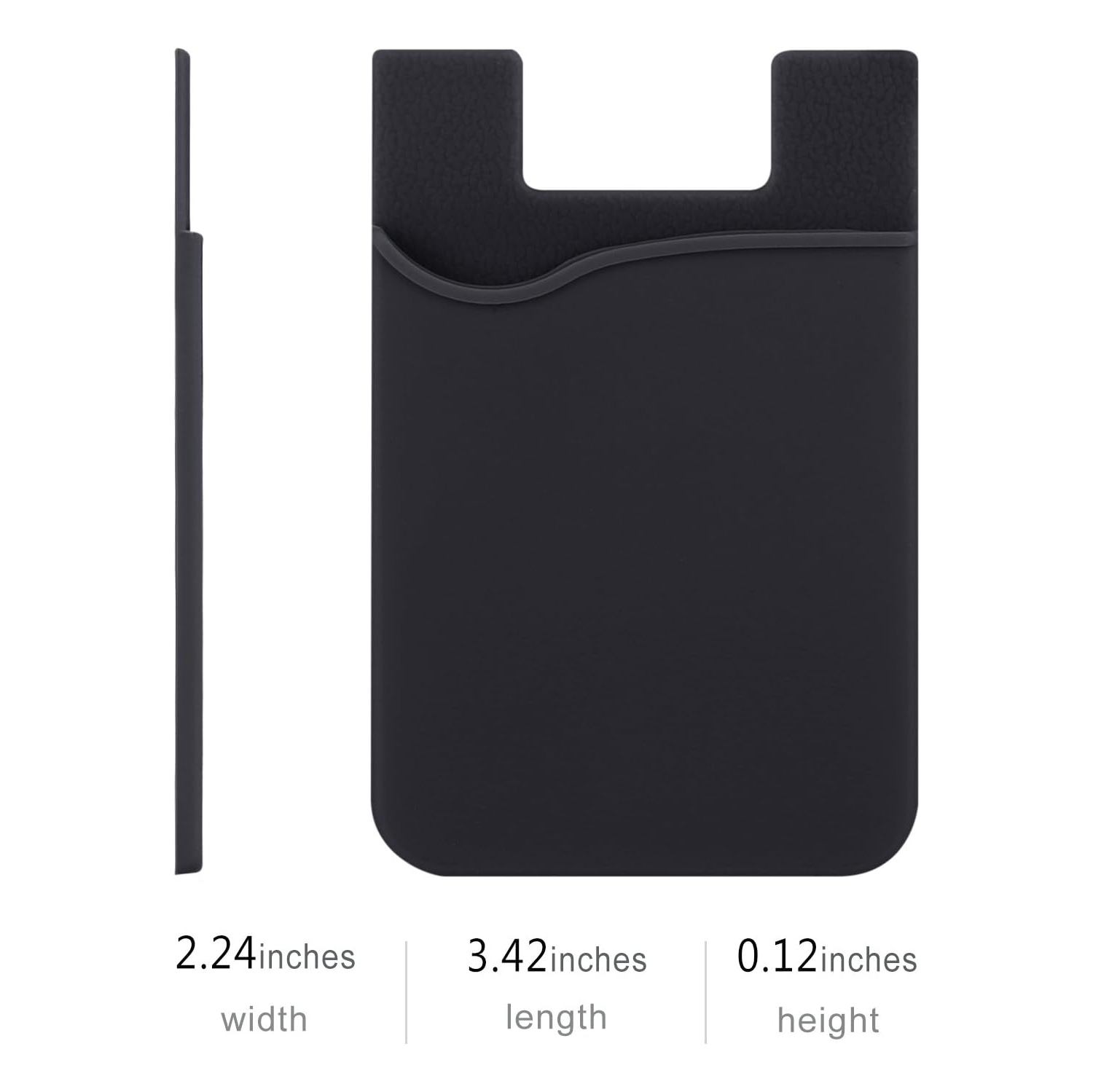 Phone Card Holder, P 3 Pack Silicone Adhesive Credit Card Holder for Back of Phone, Stick on Phone Wallet Pocket Sleeve Compatible for iPhone 15 14