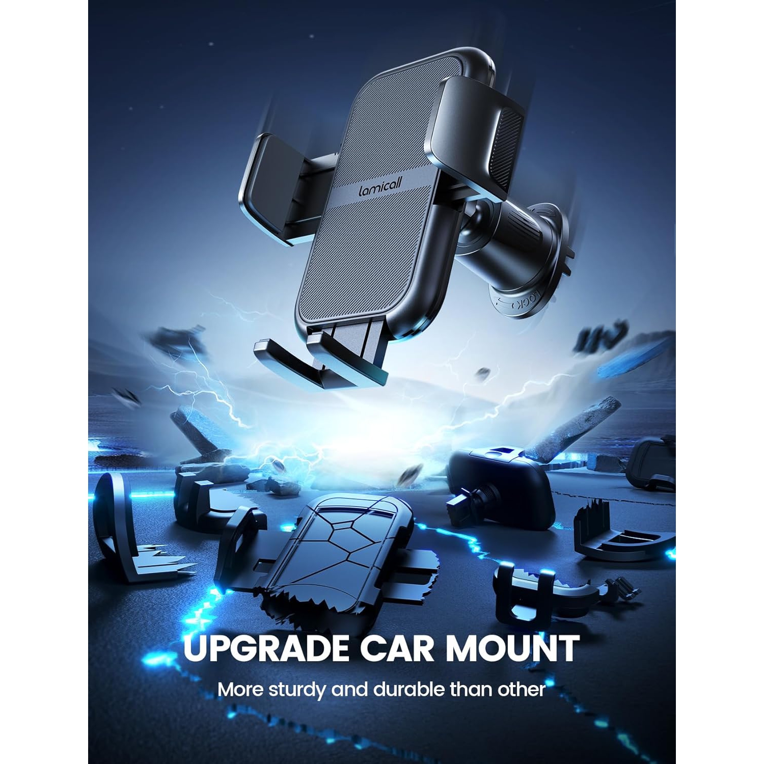 L 2025 Wider Clamp & Metal Hook Car Phone Holder Vent [Thick Cases Friendly] Phone Holders for Your Car Mount Automobile Hands Free Cradle Air Vent