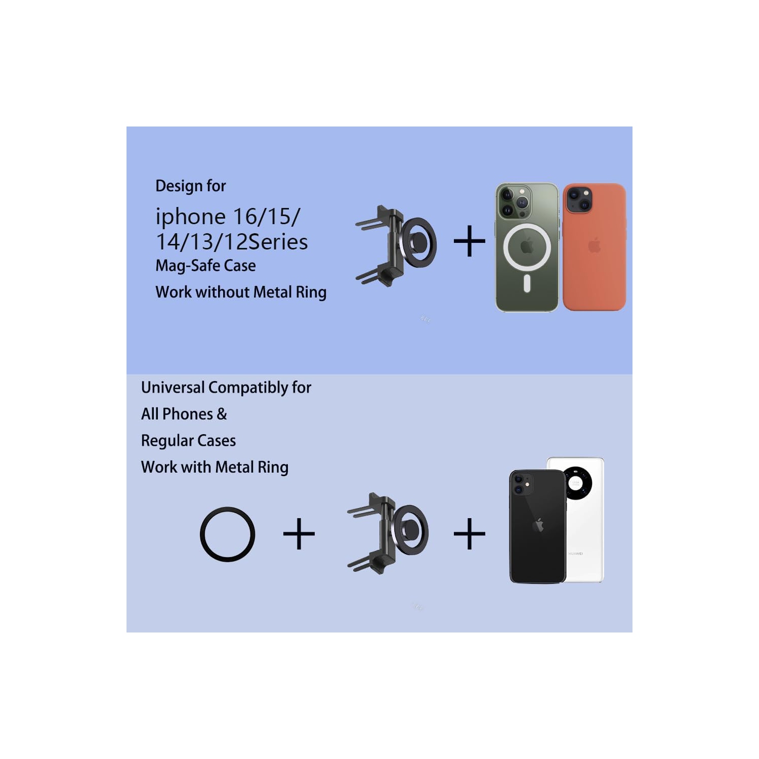 Car Phone Mount for Applicable Mercedes-Benz C-Class, E-Class,S-Class,B-Class,A-Class, GLC/GLE/GLS/GLB/GLA-Class Mobile Phone Holder,Mini