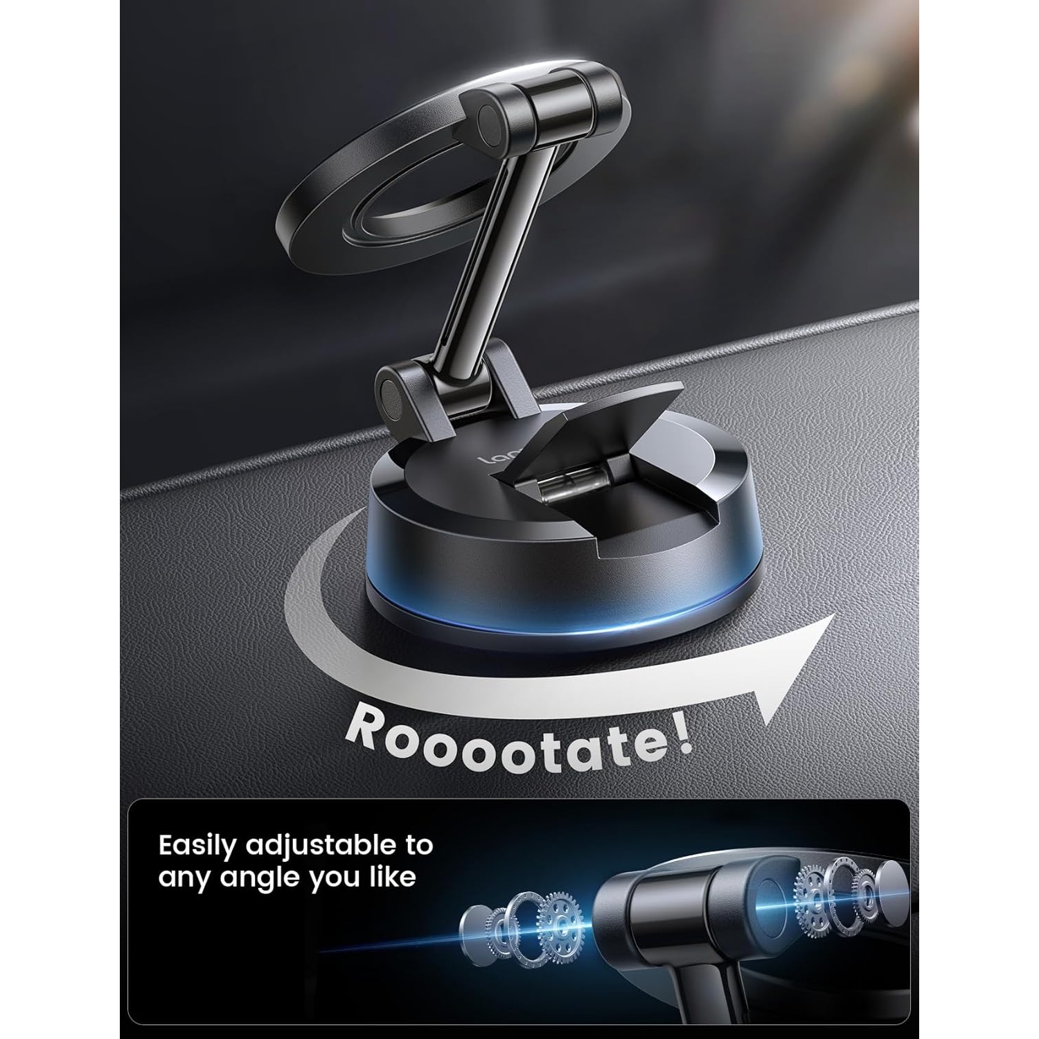 L for Magsafe Car Mount [70LBS Powerful Suction] Magnetic Phone Holder for Car, 360° Rotation Suction Cup Phone Mount Dashboard & Windshield for