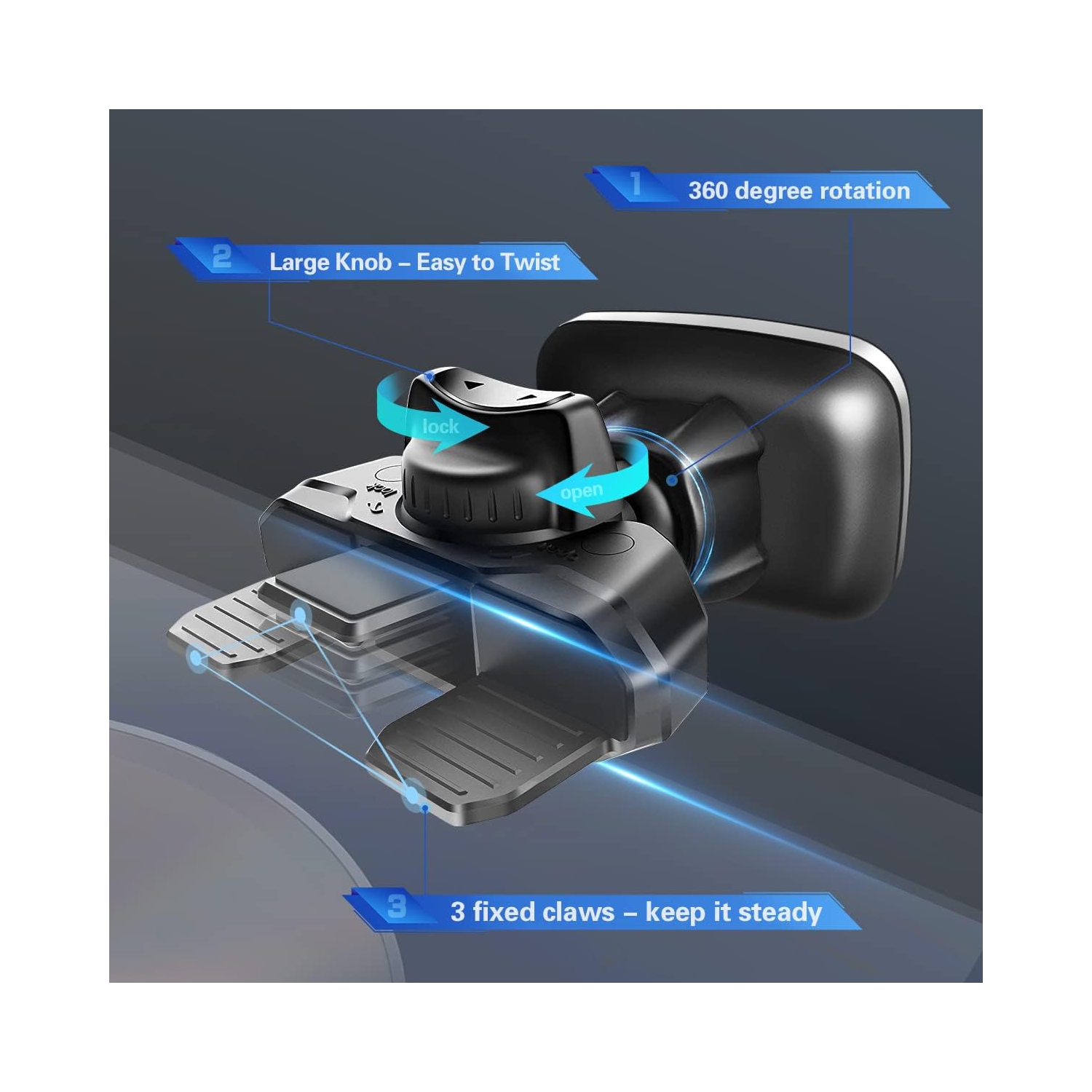 v CD Slot Magnetic Car Mount - Universal 360° Magnetic Holder for Smartphones, Mini Tablets, GPS - Compatible with iPhone 15/14/13/12/11 Pro Max,