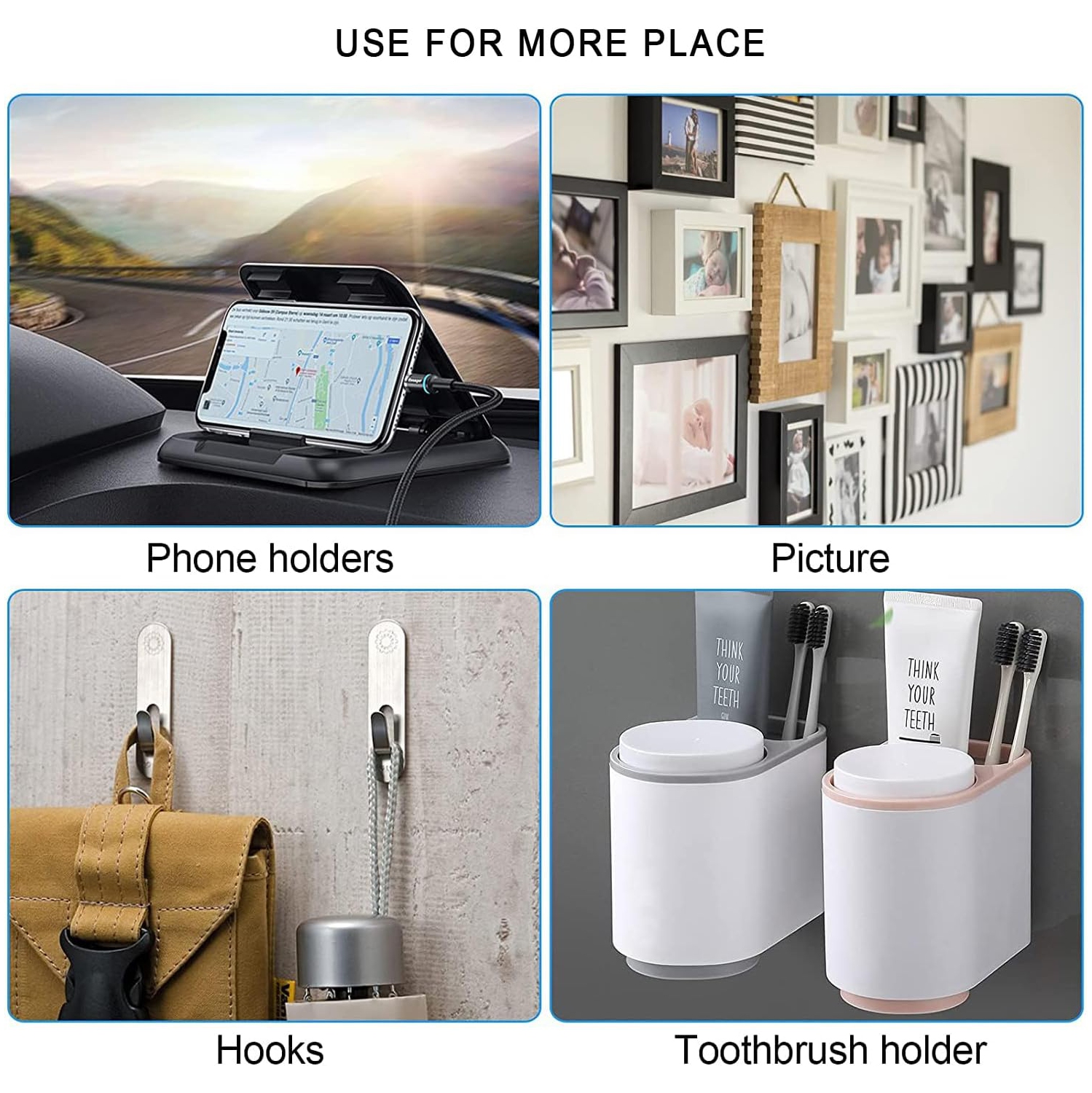 D 8 Pack 3.15(80mm) Very High Bond Sticky Adhesive Replacement,Circle Double Sided Pads Gule for Dashboard/Windshield Suction Cup Phone Holder Car