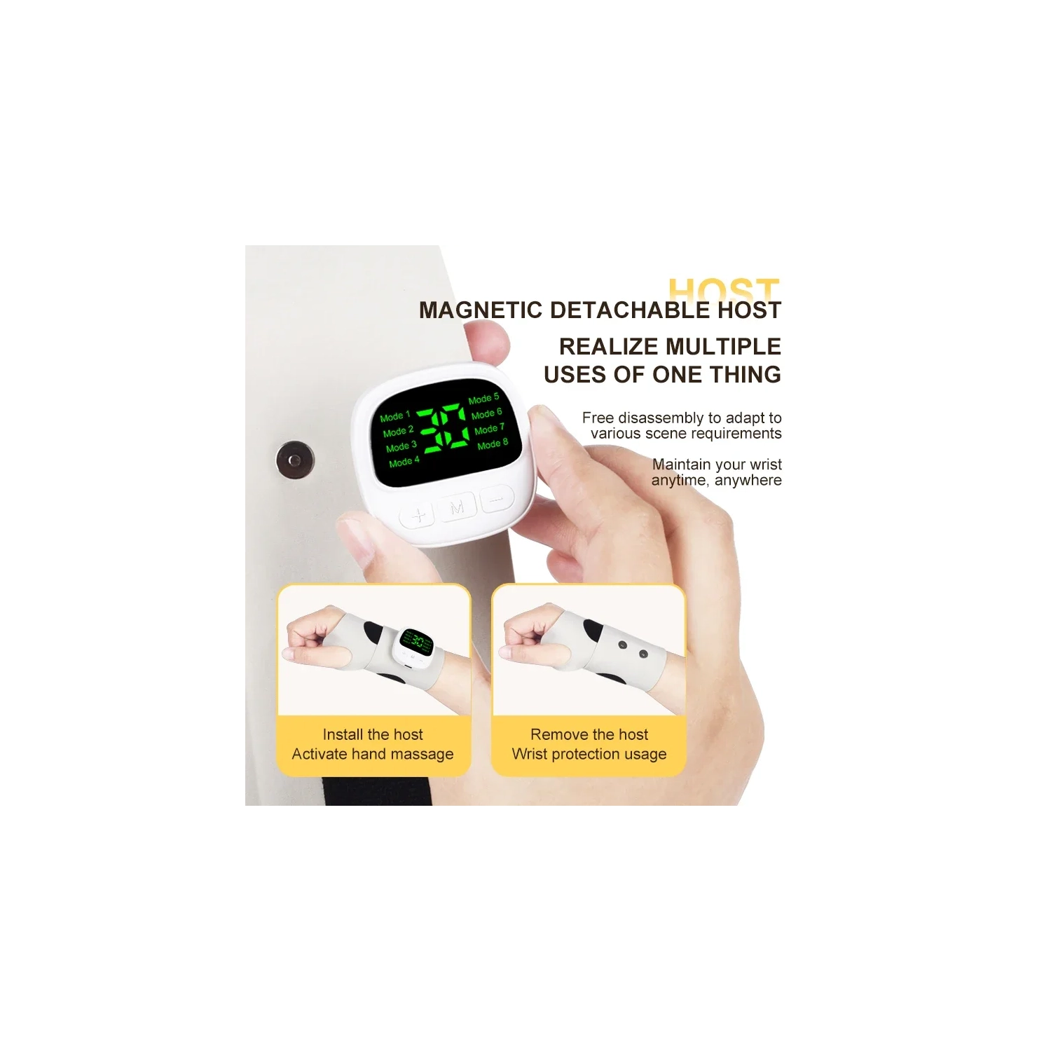 Protège-poignet sans fil Protection sport Appareil de massage USB perméable à l'air Support pour les mains Support pour bracelet Support pour