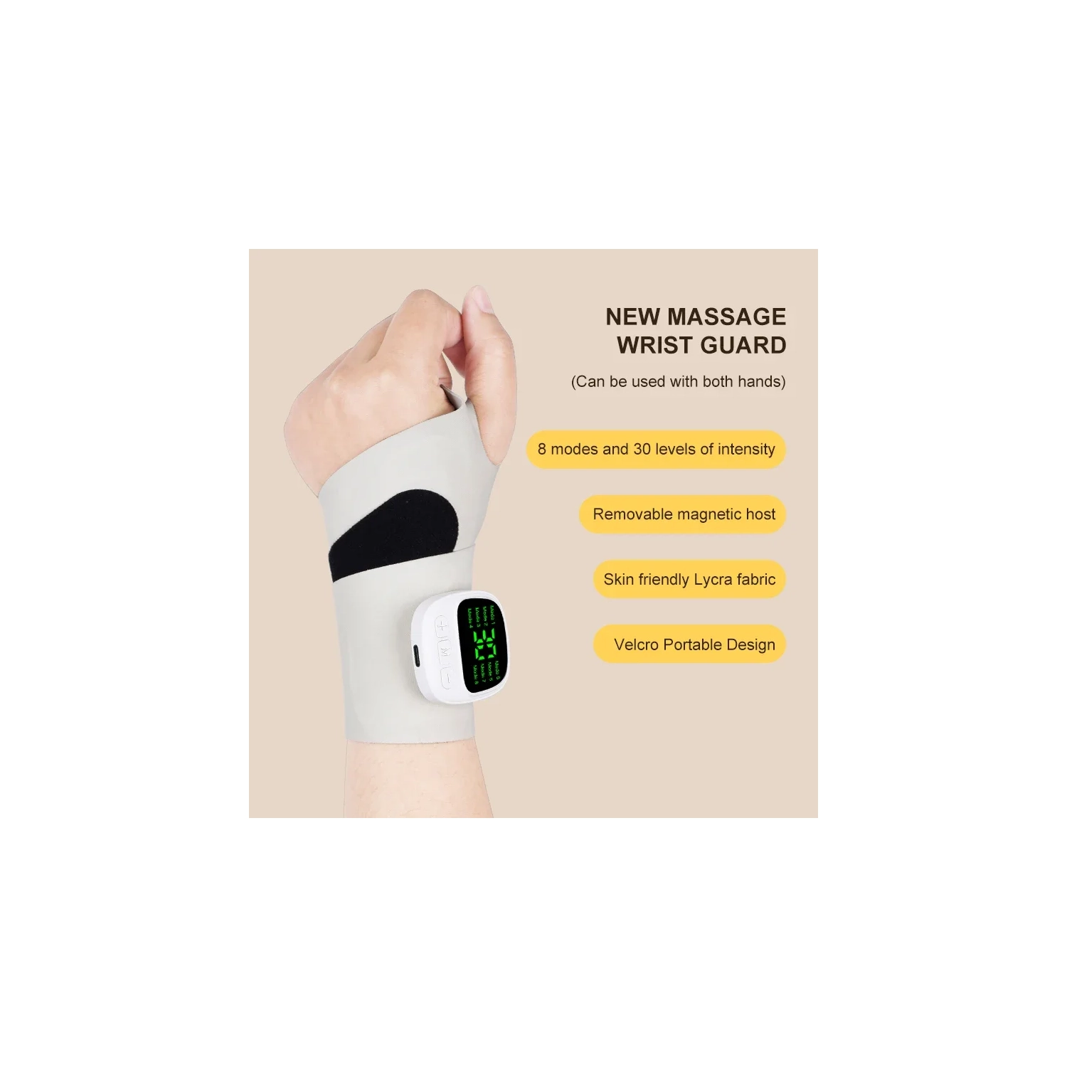 Protège-poignet sans fil Protection sport Appareil de massage USB perméable à l'air Support pour les mains Support pour bracelet Support pour