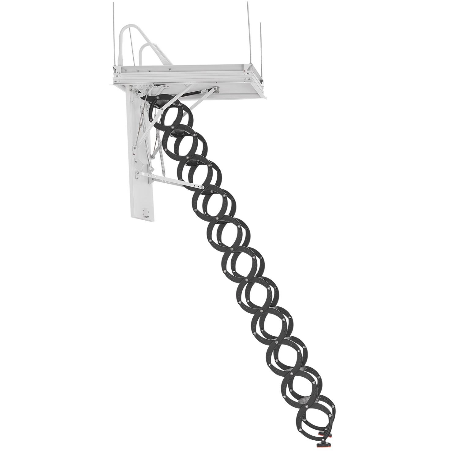 VEVOR 660LBS/299.4KG Capacity Attic Ladder, Fits 8.5 to 9.4 ft Ceiling Height and 39.4 x 27.5 inch Opening Size, Alloy Steel Pull-Down Retractable