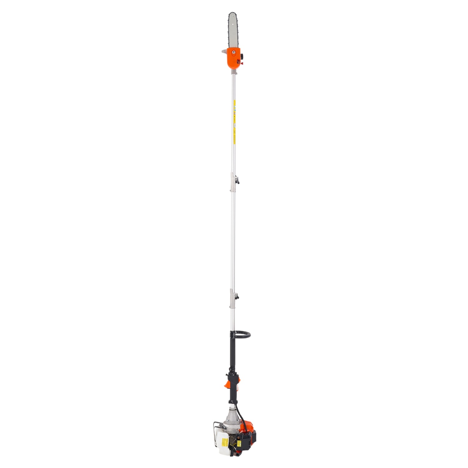 VEVOR 43CC Gas Pole Saw, 2 Stroke Gas Powered Pole Saws with 10 in Cutting Bar, Cordless Tree Trimmer with Rotatable Head, 6.9 to 11.8 ft Extendable,