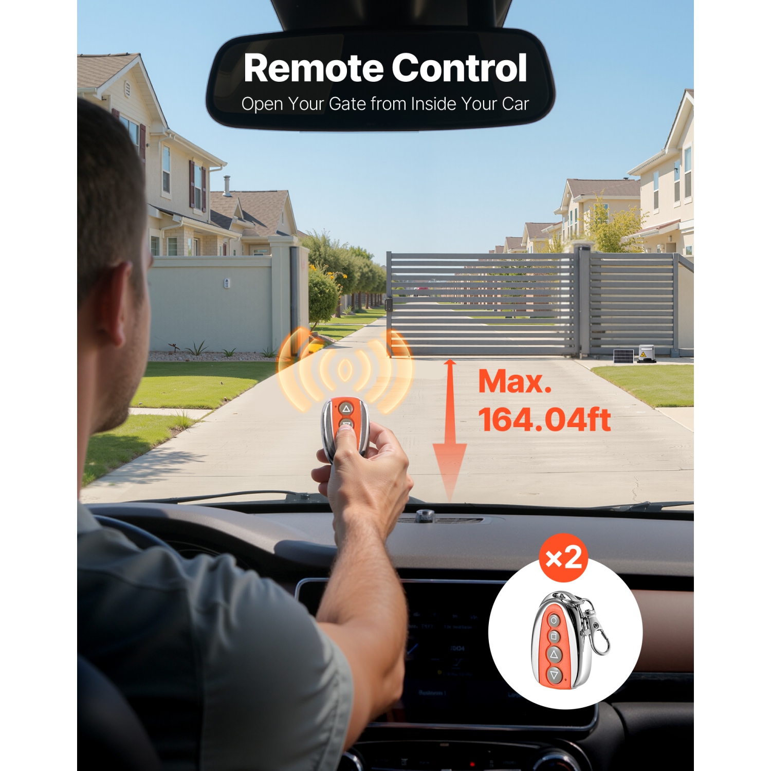 Ouvre-barrière solaire coulissant VEVOR 280&nbsp;W, ouvre-barrière électrique pour portes jusqu'à 65.6&nbsp;pi 1799&nbsp;lb, moteur de porte de