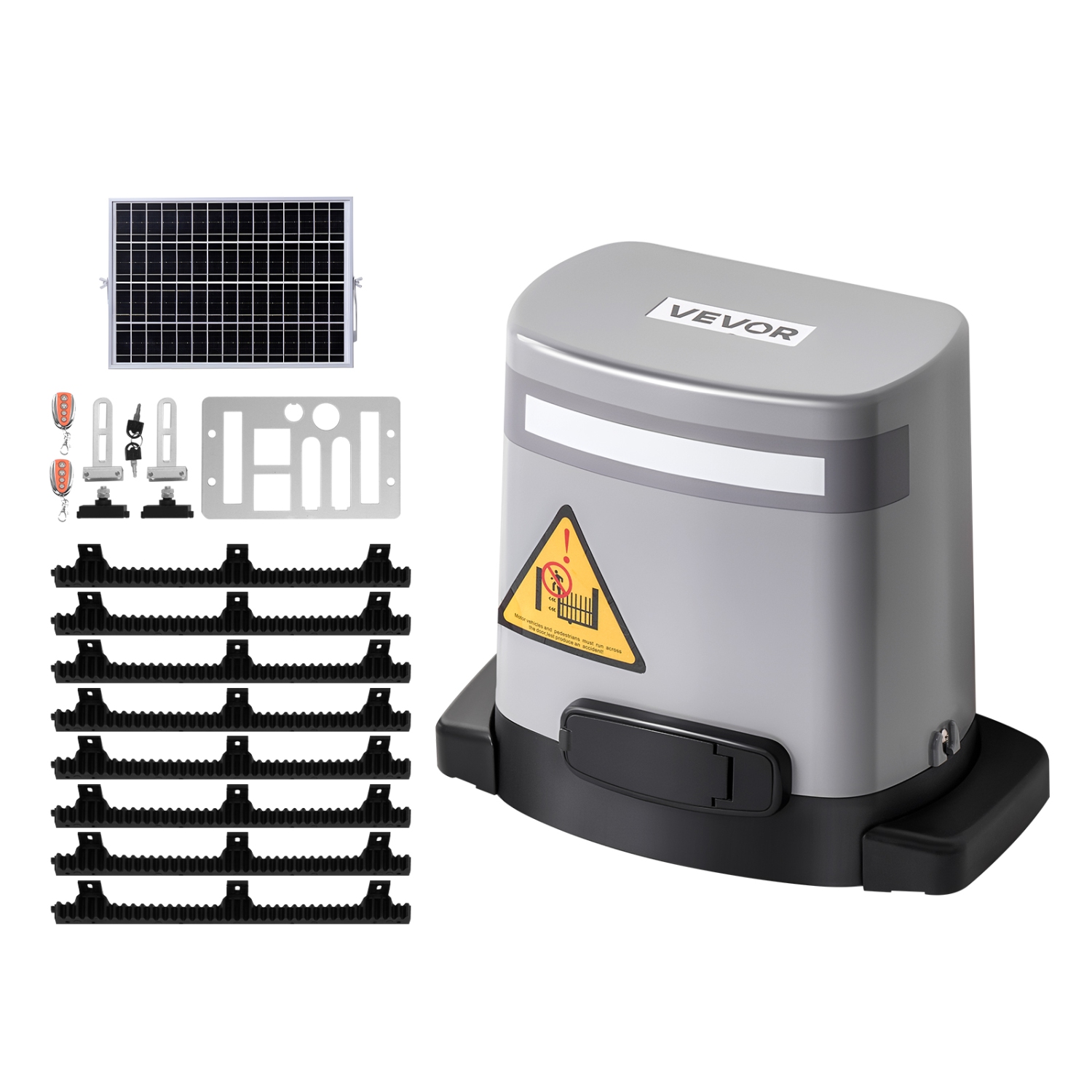 Ouvre-barrière solaire coulissant VEVOR 280&nbsp;W, ouvre-barrière électrique pour portes jusqu'à 65.6&nbsp;pi 1799&nbsp;lb, moteur de porte de