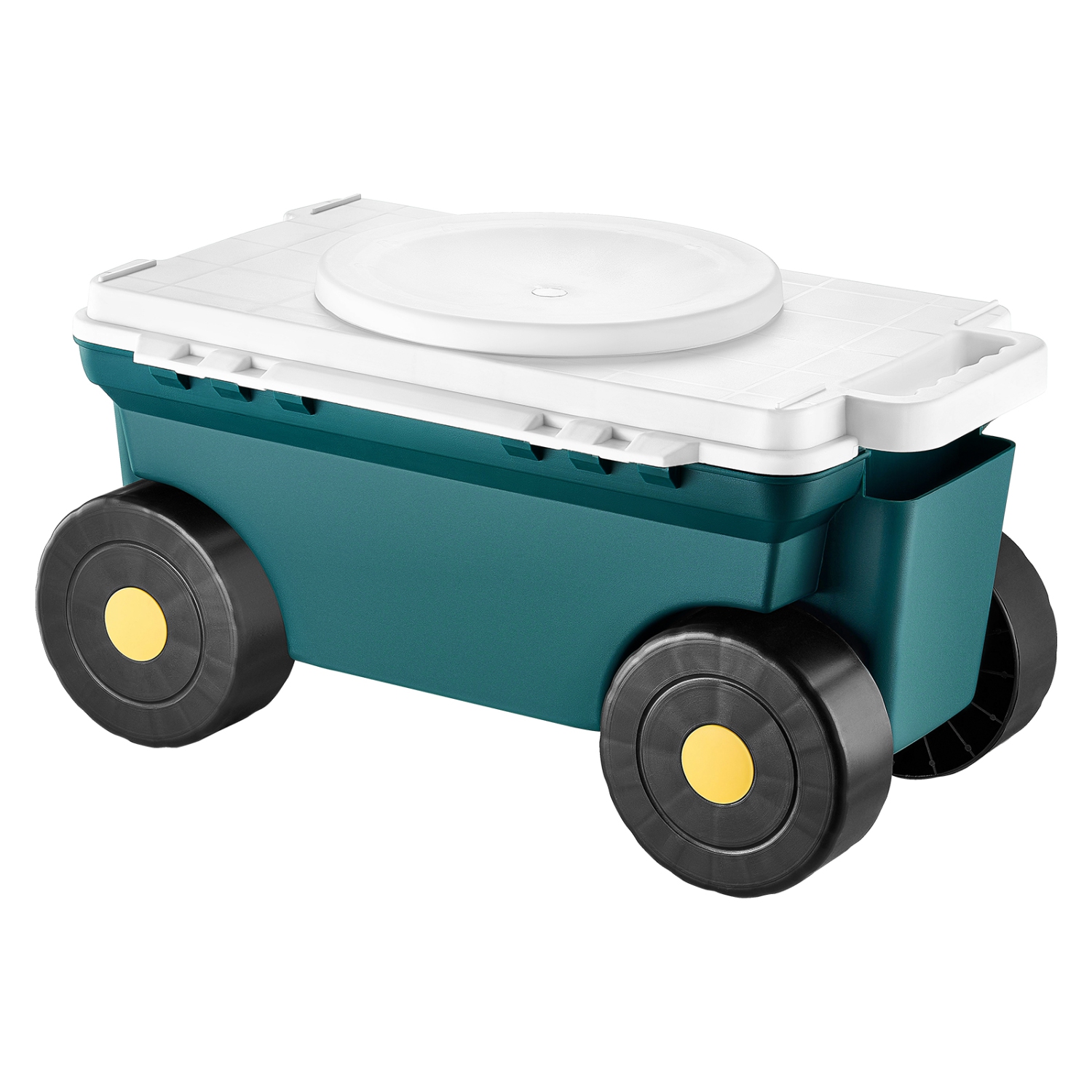 VEVOR 2 in 1 Garden Scooter with Seat, Rolling Garden Cart with Storage Bin, Supports up to 227 lbs, Outdoor Wagon with Handle, Lightweight Storage