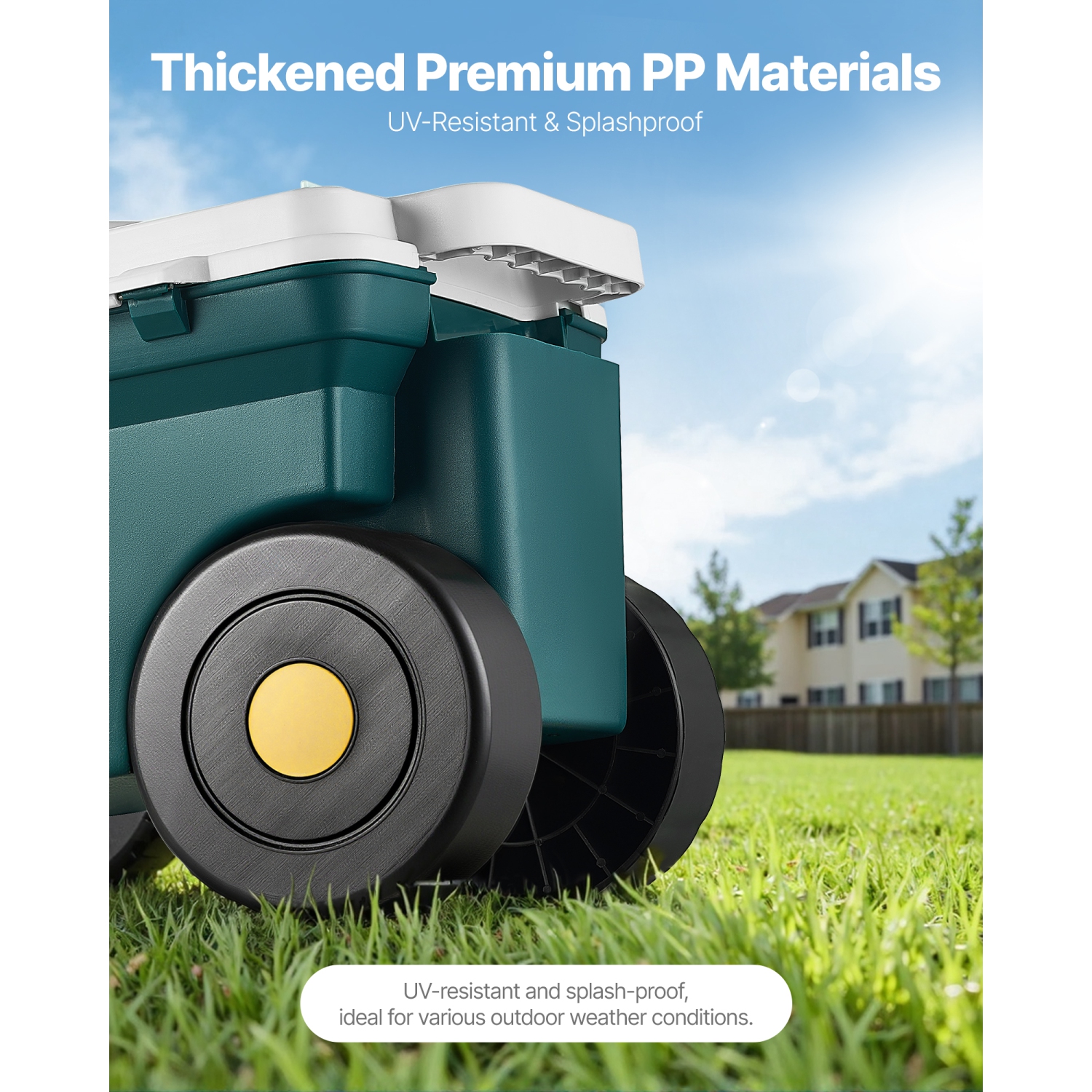 VEVOR 2 in 1 Garden Scooter with Seat, Rolling Garden Cart with Storage Bin, Supports up to 227 lbs, Outdoor Wagon with Handle, Lightweight Storage