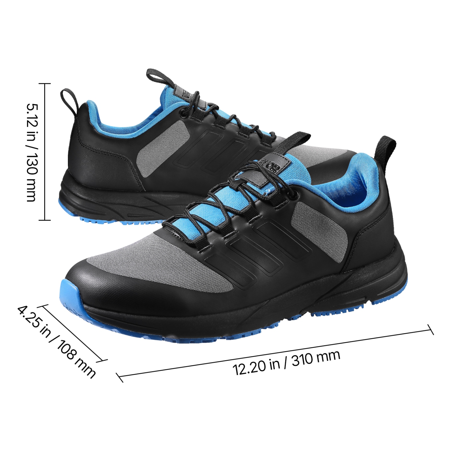 VEVOR Cross Training Shoes, M Width Sneakers US Size 10, Wide Toe Box Shoes with Arch Support & Adjustable Lace-up, Training Shoes for Running,