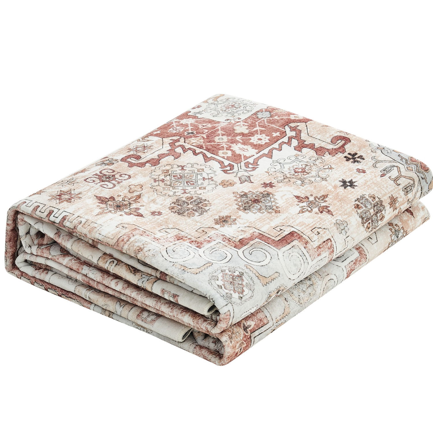 VEVOR 8 x 10 ft Area Rug, Large Washable Rug, Non-Slip and Tear-Resistant Soft Carpet, Pet & Child Friendly Vintage Area Rugs, Indoor Mat for