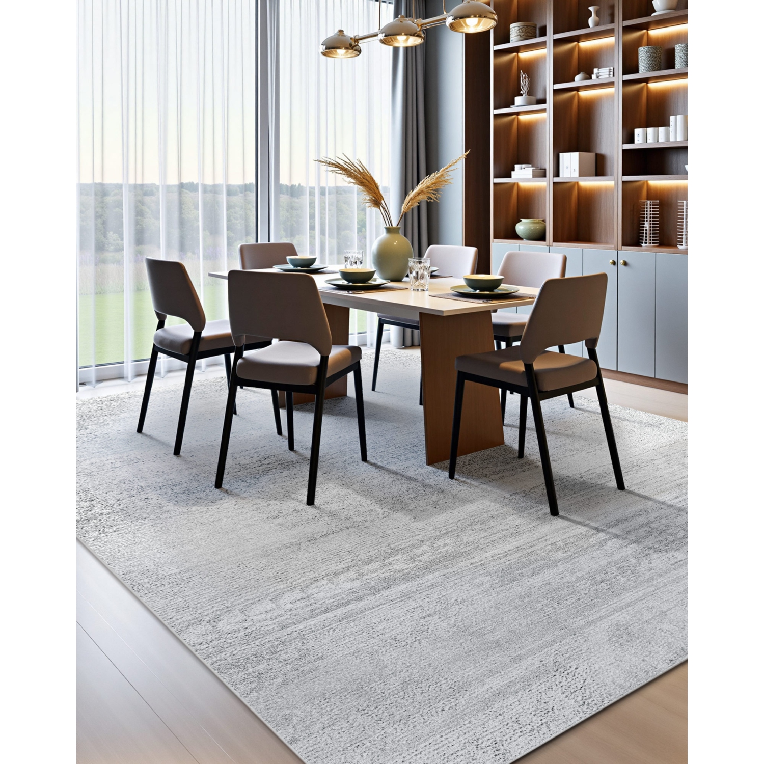 VEVOR 10 x 14 ft Area Rug, Large Washable Rug, Non-Slip and Tear-Resistant Soft Carpet, Pet & Child Friendly Modern Area Rugs, Indoor Mat for