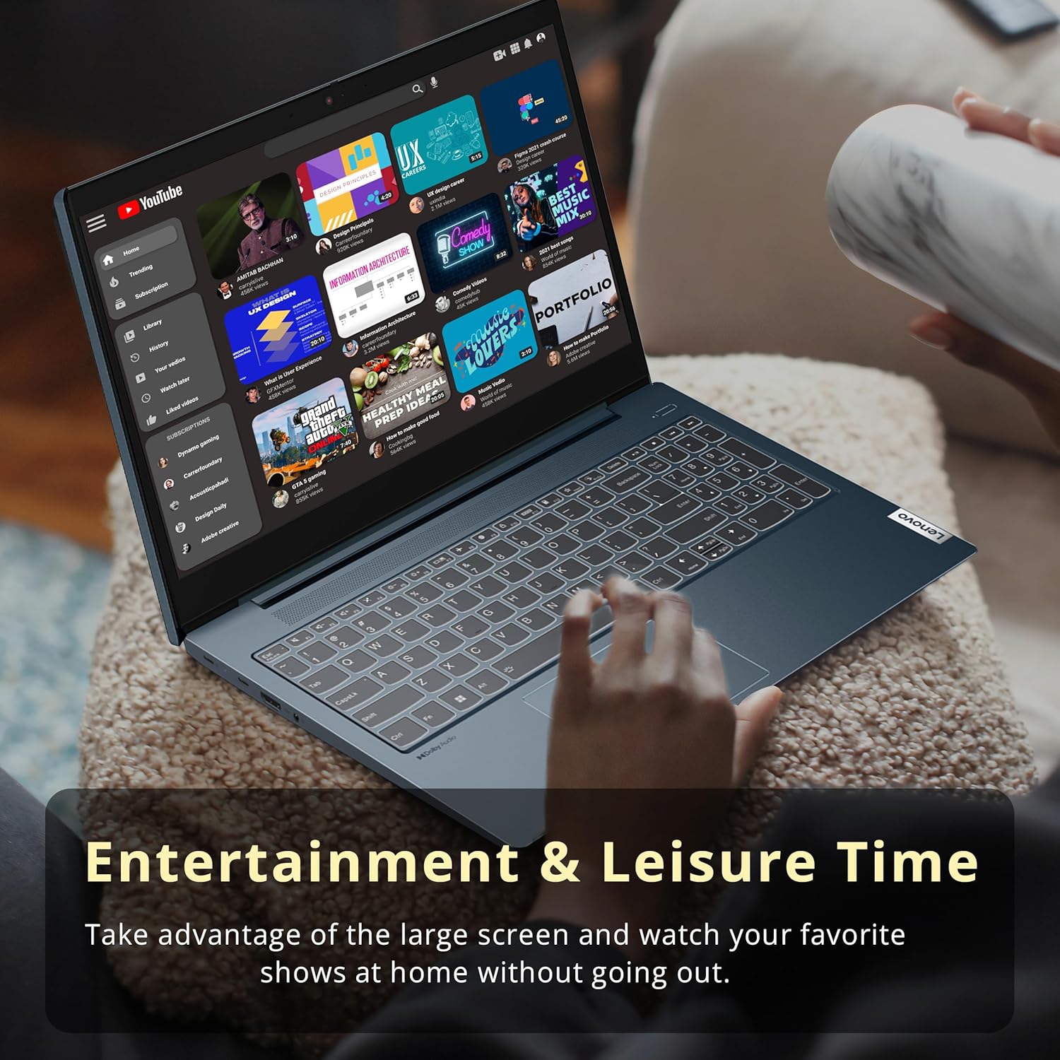 Lenovo IdeaPad 5 15.6 FHD Laptop, AMD Ryzen 7 5825U, 1.5TB Storage(512GB SSD + 1TB Docking Station Set),8GB DDR4 RAM, AMD Radeon Graphics, Backlit