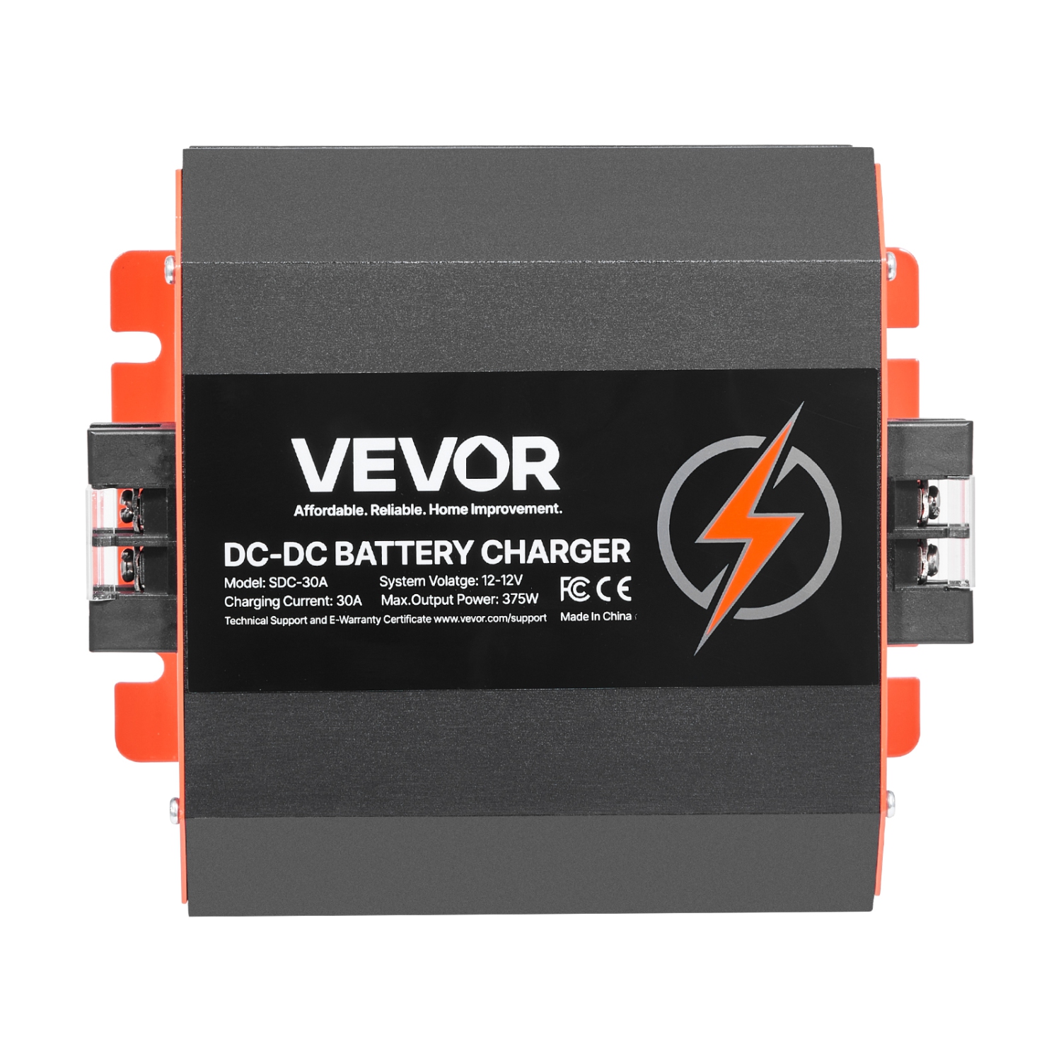 VEVOR 12V 30A DC to DC Battery Charger, 375W, On-Board Battery Charger for Lead-Acid, Lithium, AGM, GEL, and Flooded Batteries, Smart Multi-Stage