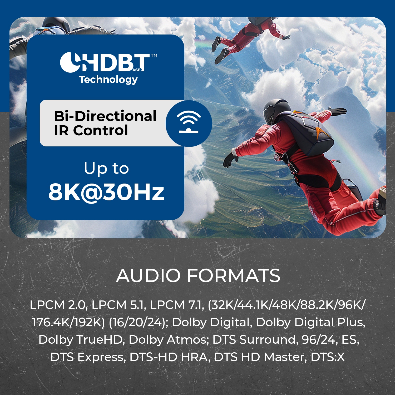 OREI – Prolongateur HDBaseT HDMI™ 8K@30 Hz - 300 pi (BK-EXB400R-K)