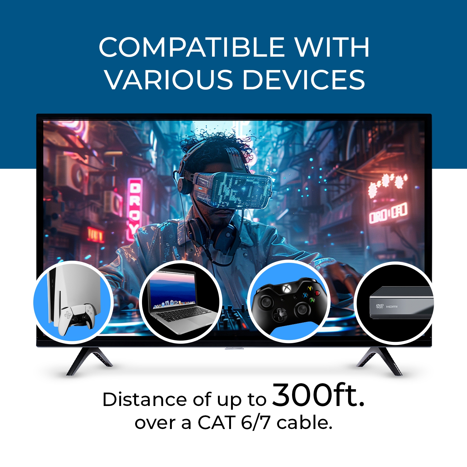 OREI – Prolongateur HDBaseT HDMI™ 8K@30 Hz - 300 pi (BK-EXB400R-K)