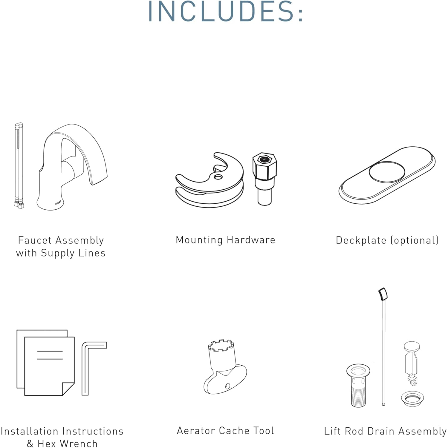 Moen S6910BN Doux One-Handle High Arc Laminar Stream Bathroom Faucet, Brushed Nickel