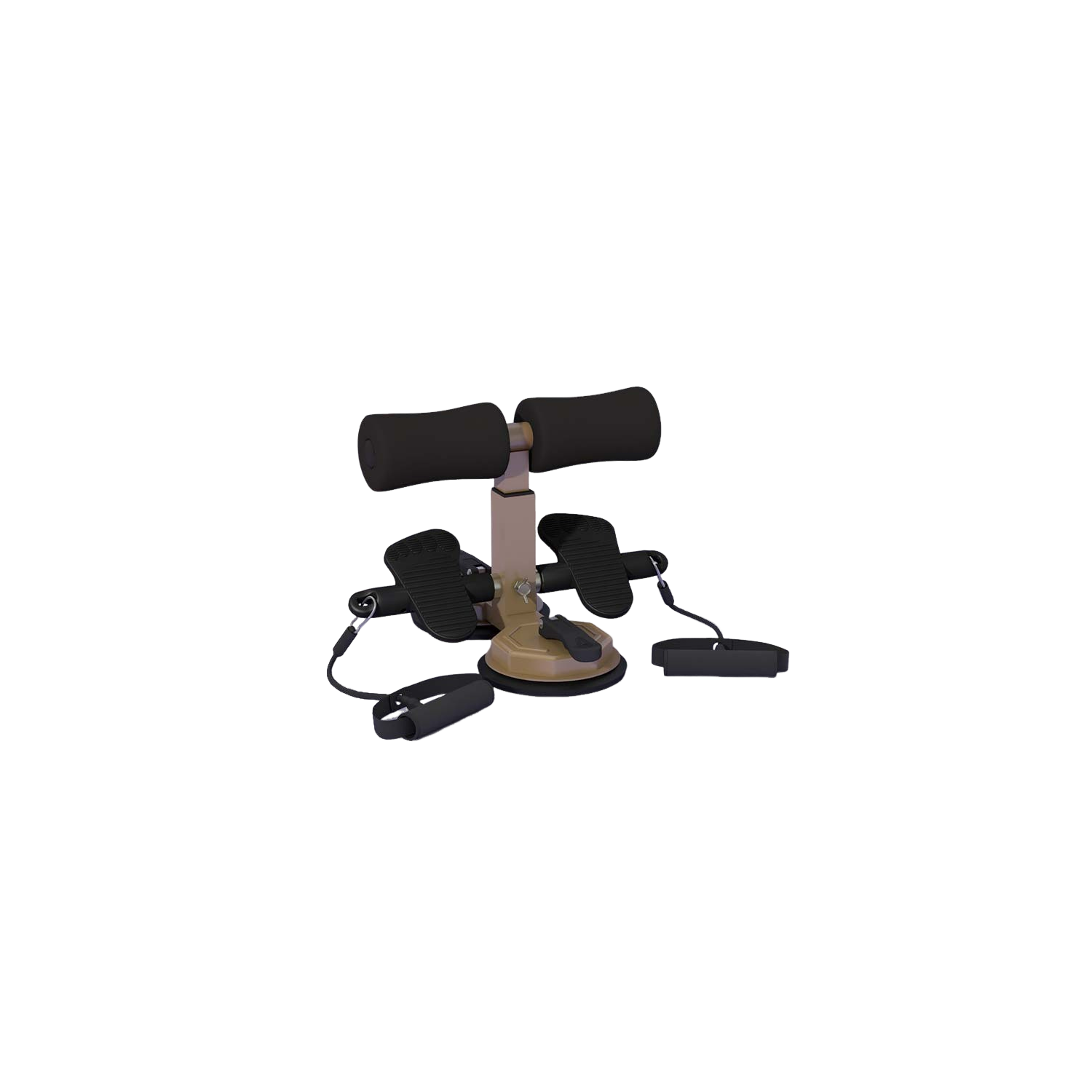 Home Abdominal Exercise Equipment, Sit-Up Assist, Suction Cup Abdominal Exercise Equipment, Fitness and Plasticity, Safety Protection - Brown-Black