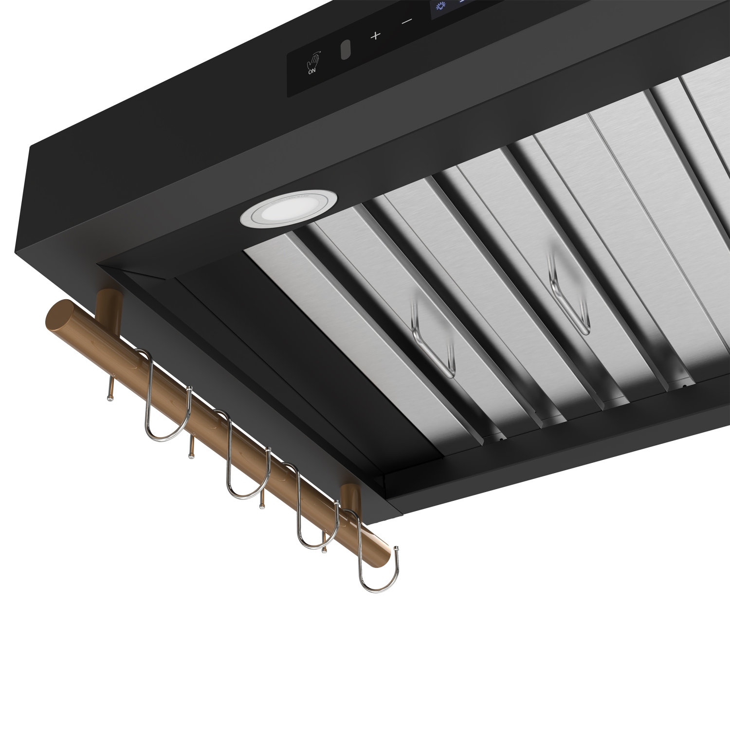 Hotte murale de 30&nbsp;po Venezia de Forno, noir, avec commandes tactiles et filtres déflecteurs