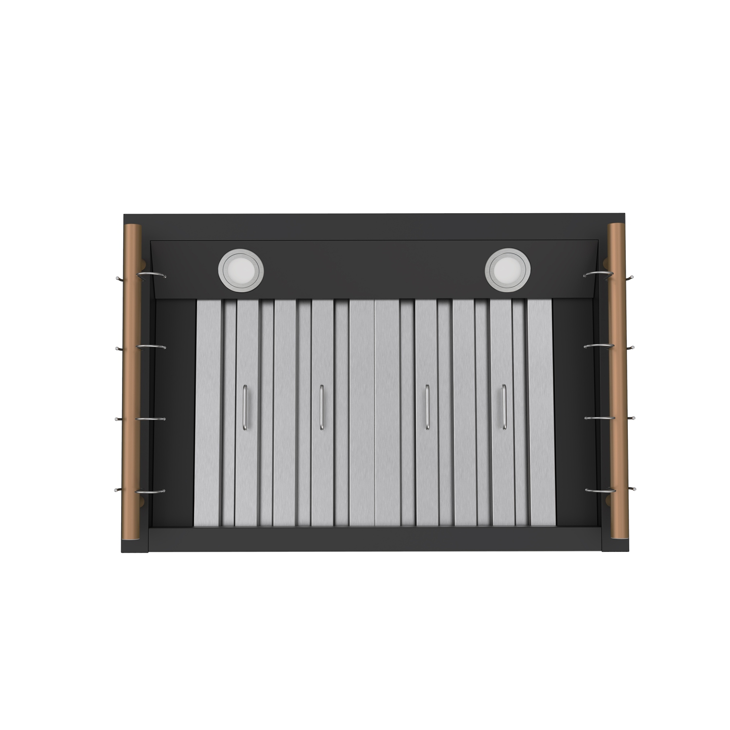 Hotte murale de 30&nbsp;po Venezia de Forno, noir, avec commandes tactiles et filtres déflecteurs