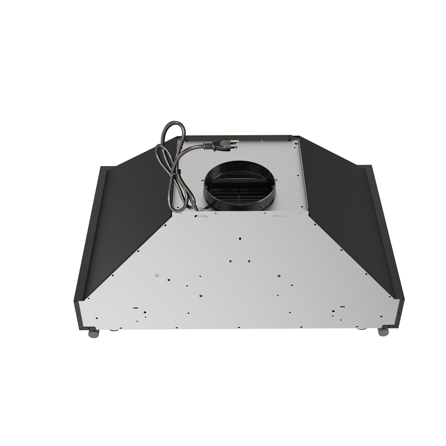 Hotte murale de 30&nbsp;po Venezia de Forno, noir, avec commandes tactiles et filtres déflecteurs