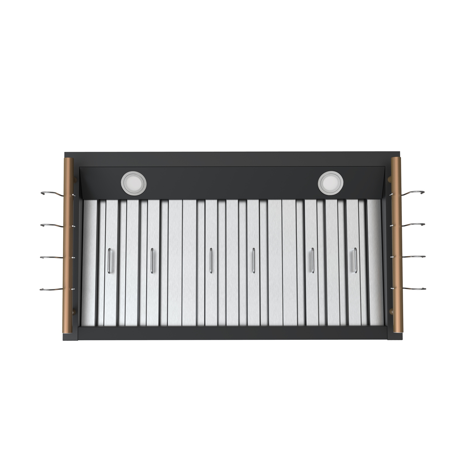 Hotte murale de 36&nbsp;po Venezia de Forno, noir, avec commandes tactiles et filtres déflecteurs