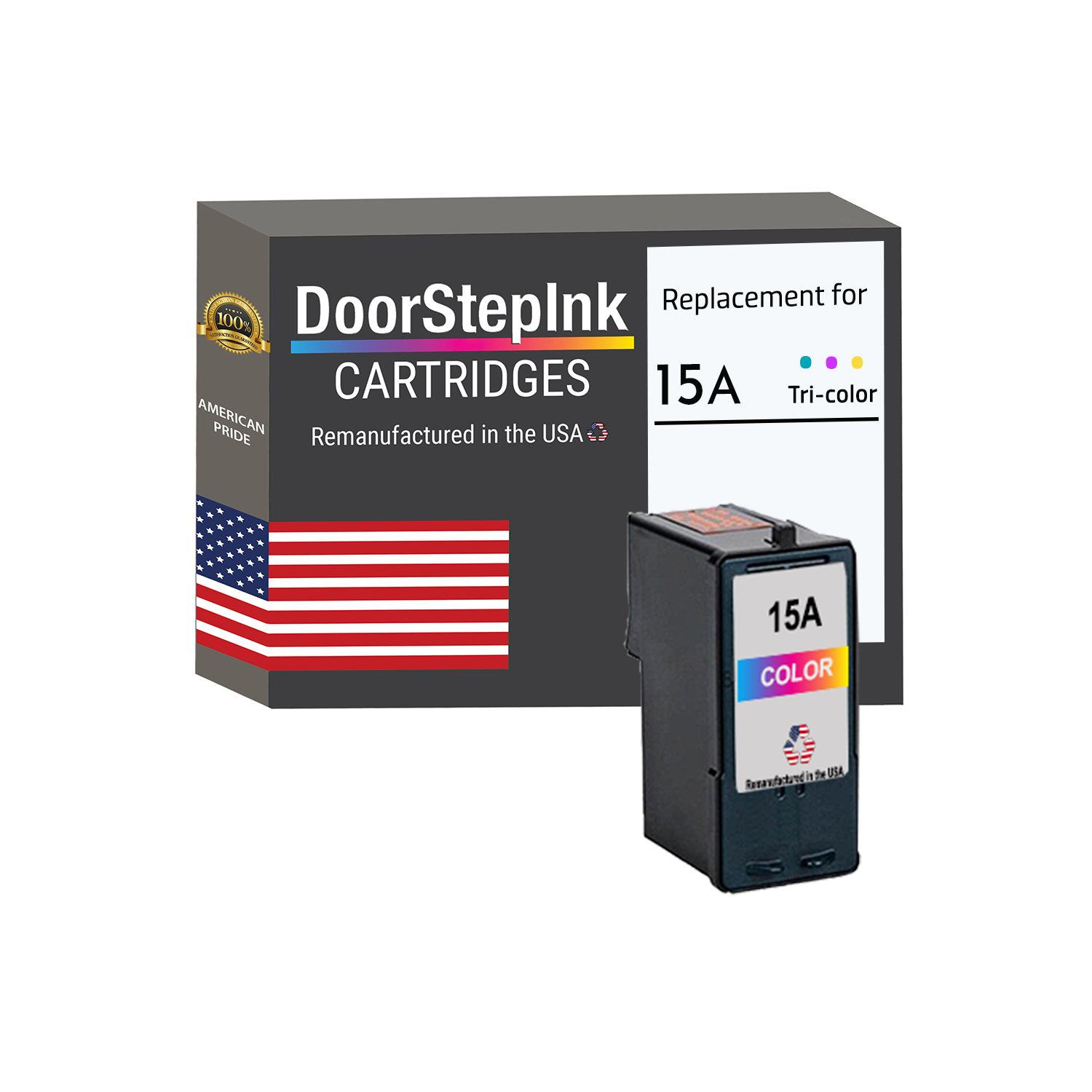 DoorStepInk Remanufactured in the USA Ink Cartridge for Lexmark #15A Color