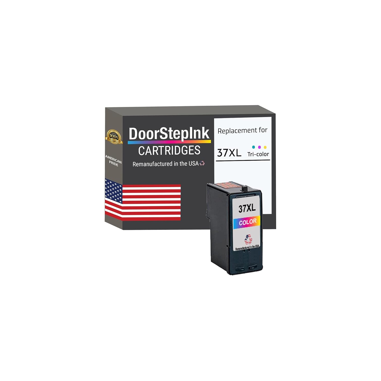 DoorStepInk réusiné dans la cartouche d'encre USA pour la couleur Lexmark #37XL