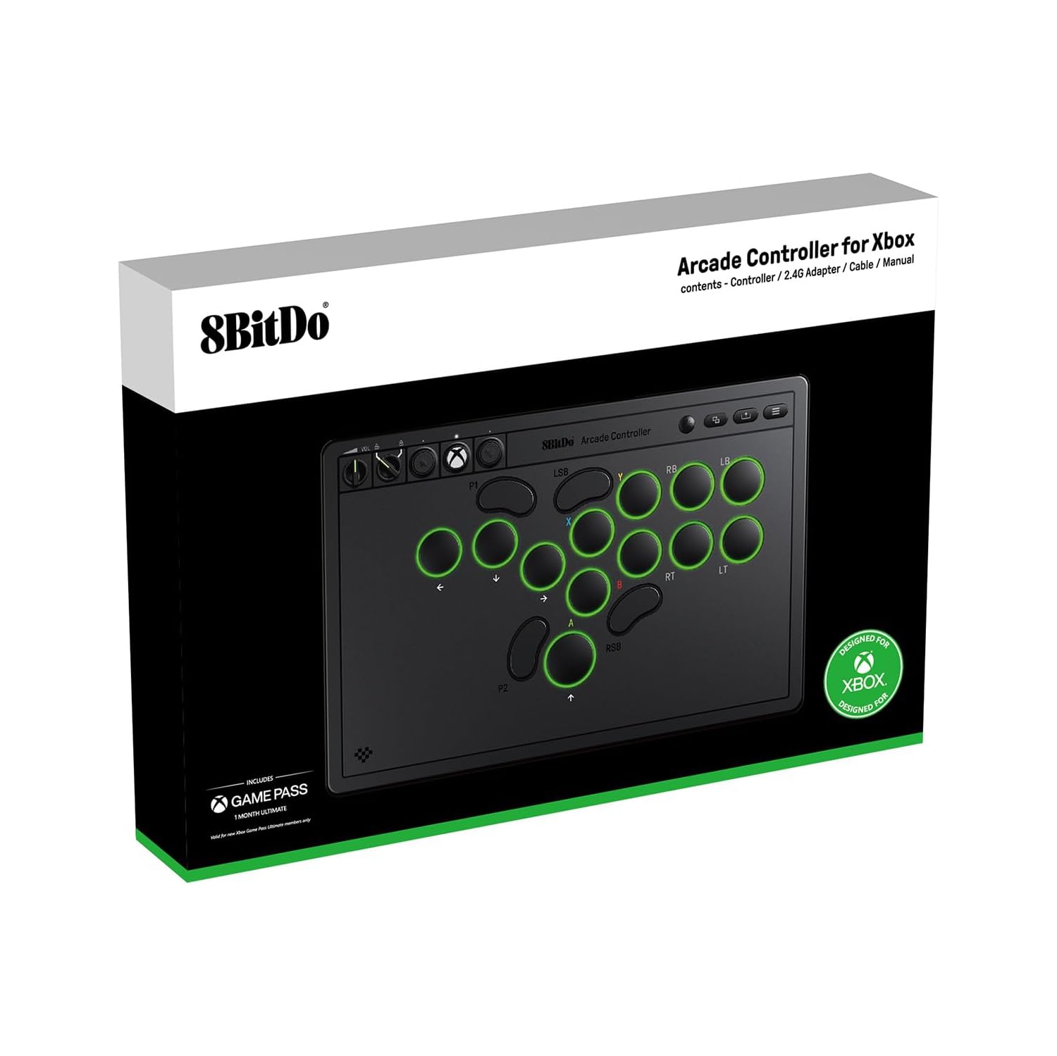 Refurbished - 8Bitdo Arcade Stick for Xbox Series X|S, Xbox One