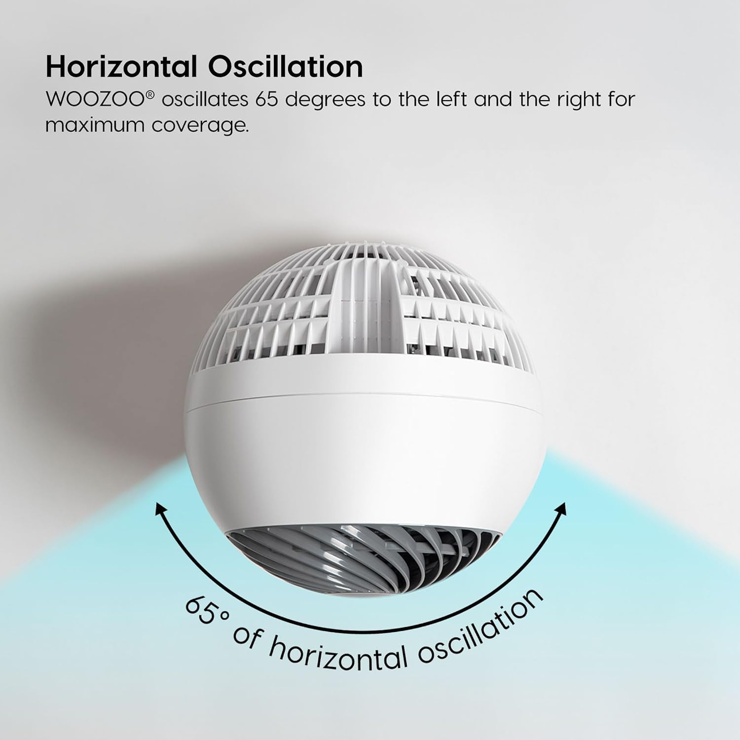 IRIS USA WOOZOO Desk Fan with Remote, Oscillating Table Air Circulator, 5 Speeds, 82ft Max Air Distance, 90° Adjustable Tilt, 30db Low Noise Motor,