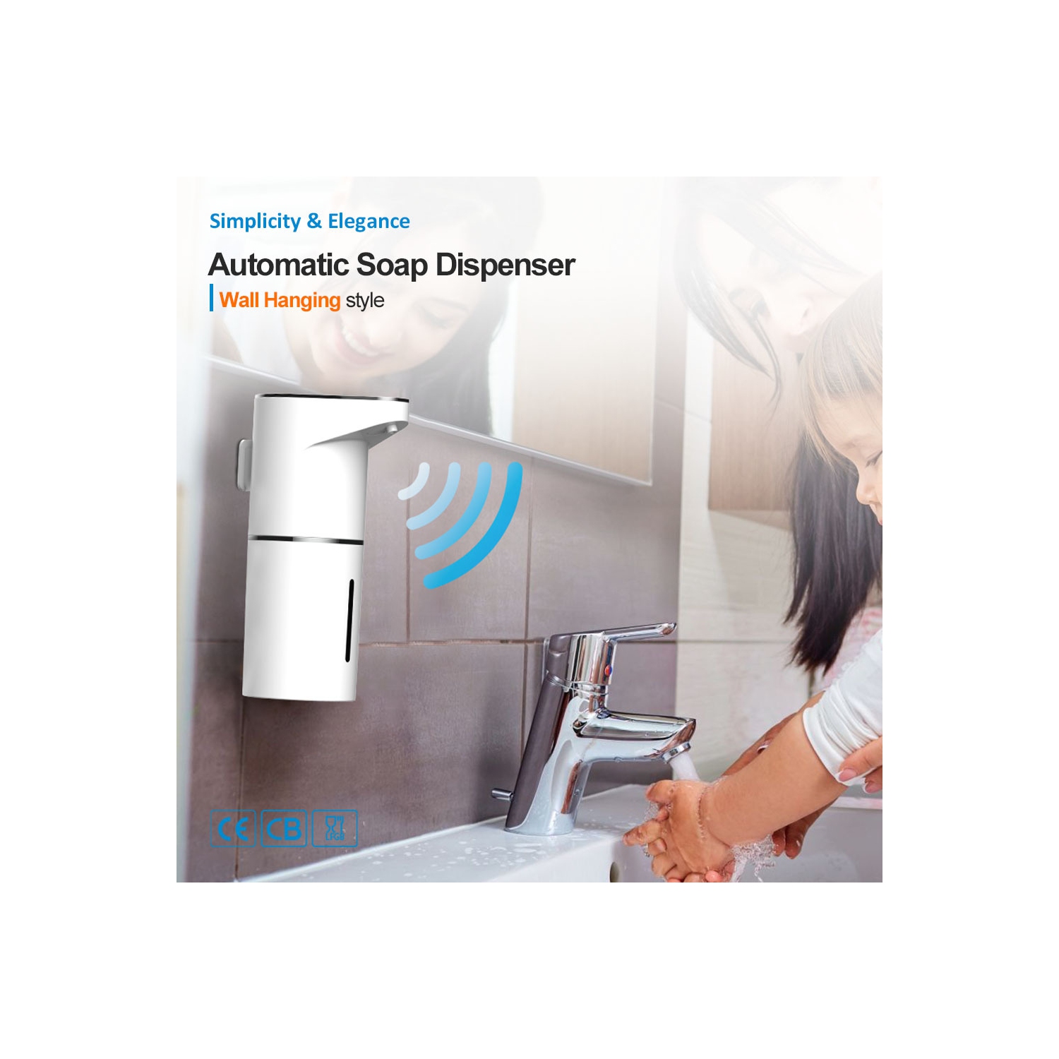 Automatic Induction Foam Hand Sanitizer, Touchless Soap Dispenser USB Rechargeable with Adjustable Foam Levels