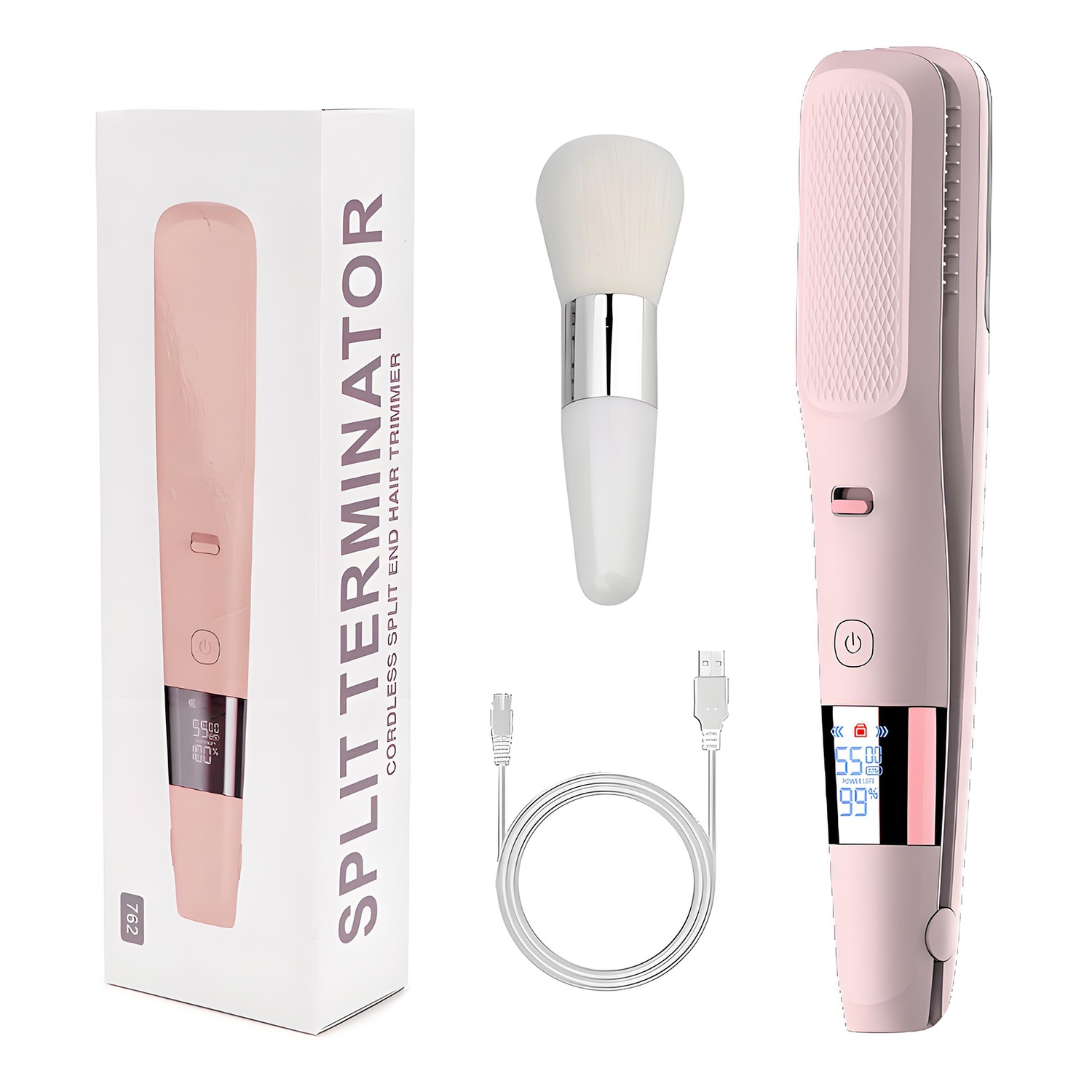 2 IN 1 Fully Automatic Hair, Electric Haircutter Brush, Portable Split Trimmer For Women, Hair Trimmer For the Care and Removal of Split