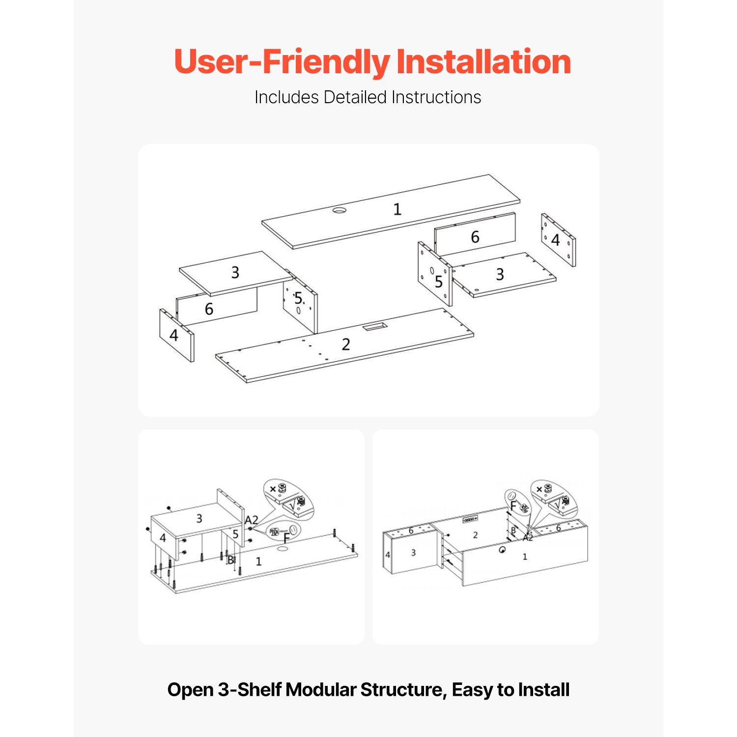 VEVOR 70" Floating TV Stand, Wall Mount Entertainment Center with Power Outlet & Cable Hole, Modern Floating TV Shelf with Storage Cabinet for DVD