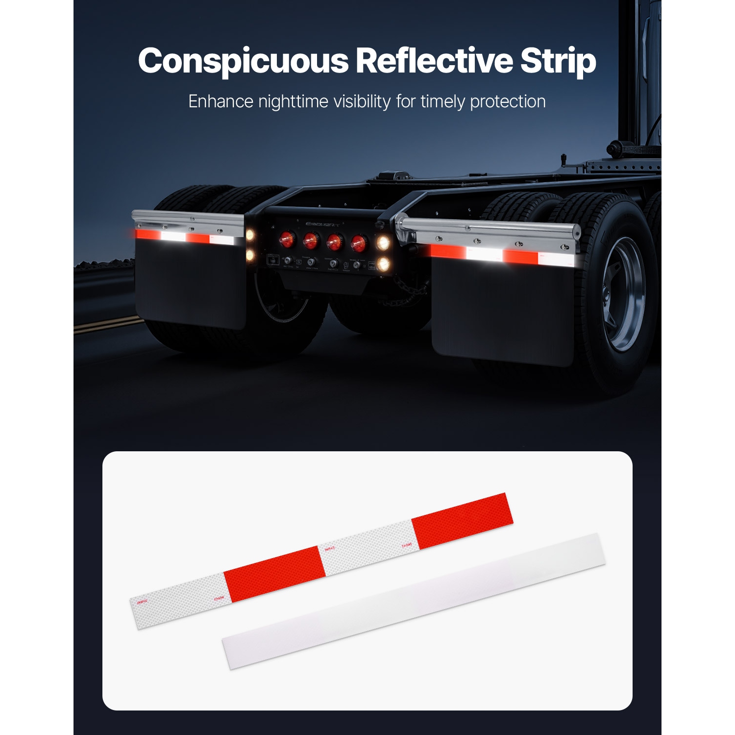 VEVOR 1-1/8" Chrome Straight Spring Loaded Mud Flap Hangers, Bolt Spacing Mudflap Hangers for Semi Trucks, 1 Pair Heavy Duty Semi Truck Mud Flap