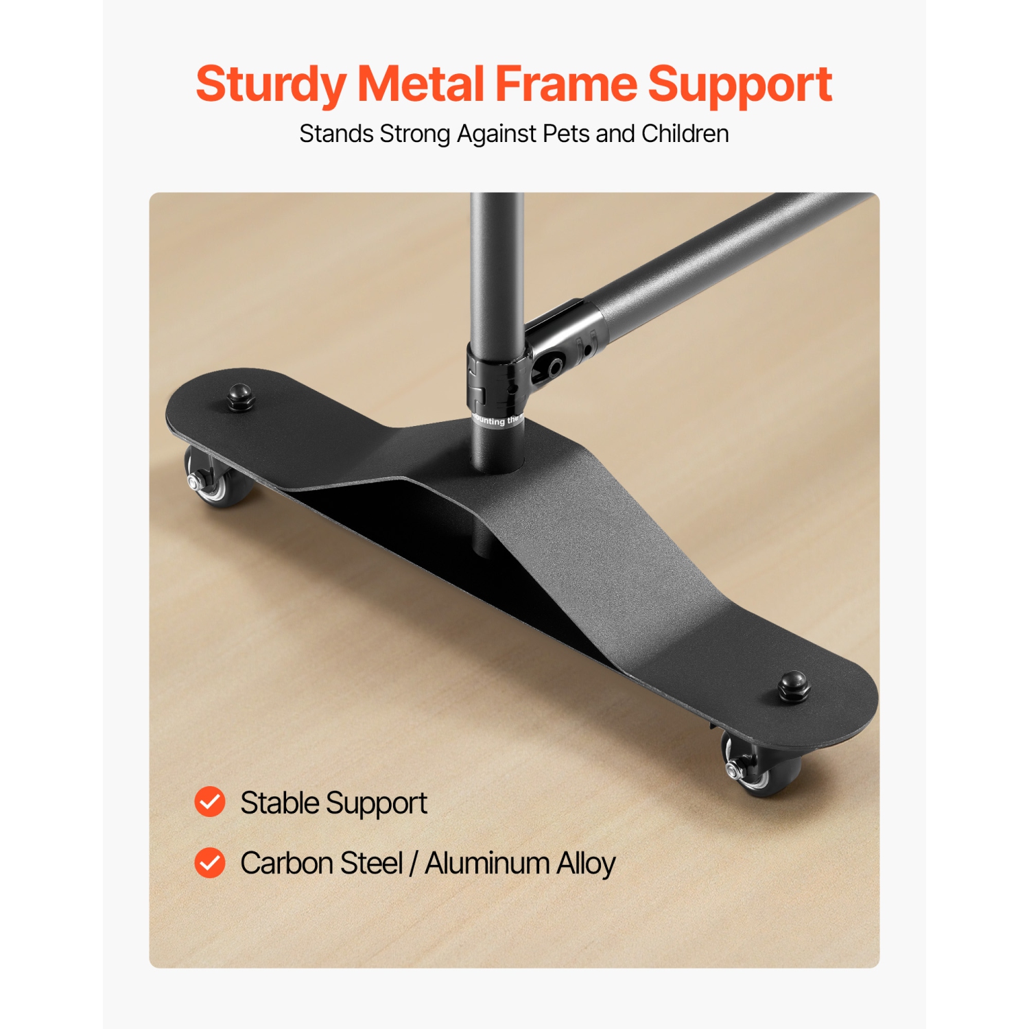 Séparateur de pièce VEVOR, séparateur de pièce à panneau portatif avec support à rideaux à roulettes, séparateur de pièce autonome pour le bureau,